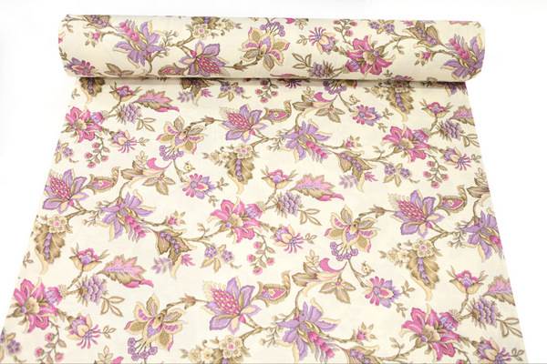 large floral muslin