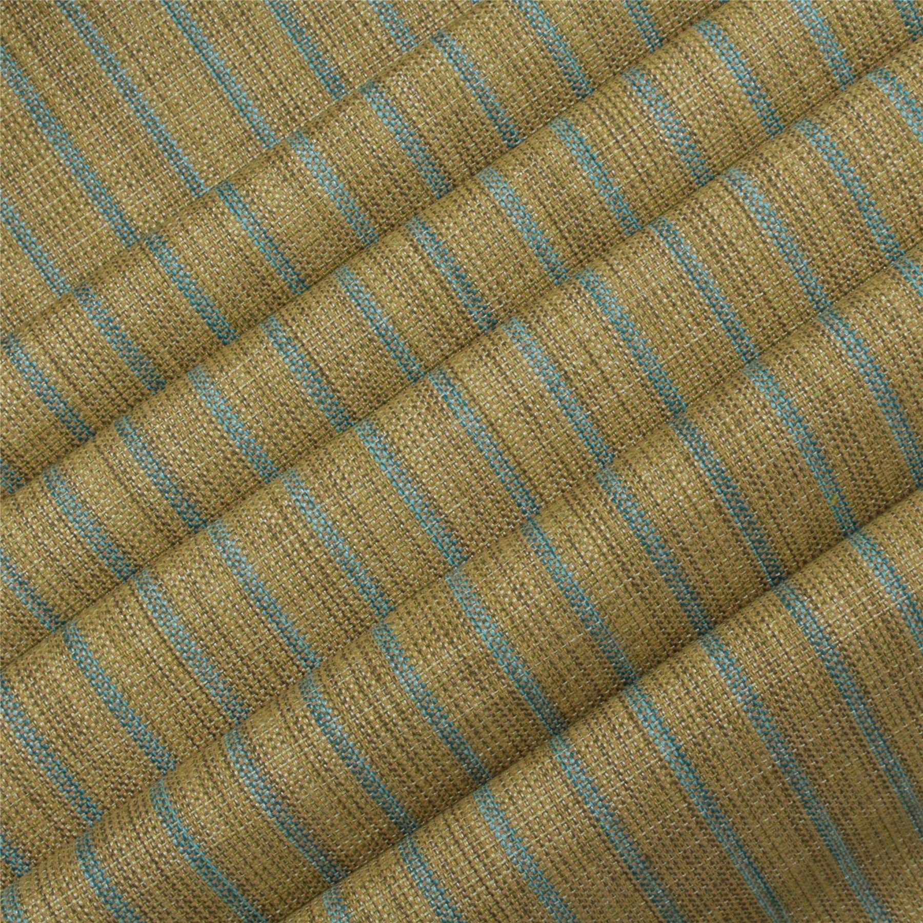 DUCK EGG BLUE LIME DOUBLE SIDED TARTAN CHECK STRIPED CURTAIN UPHOLSTERY
