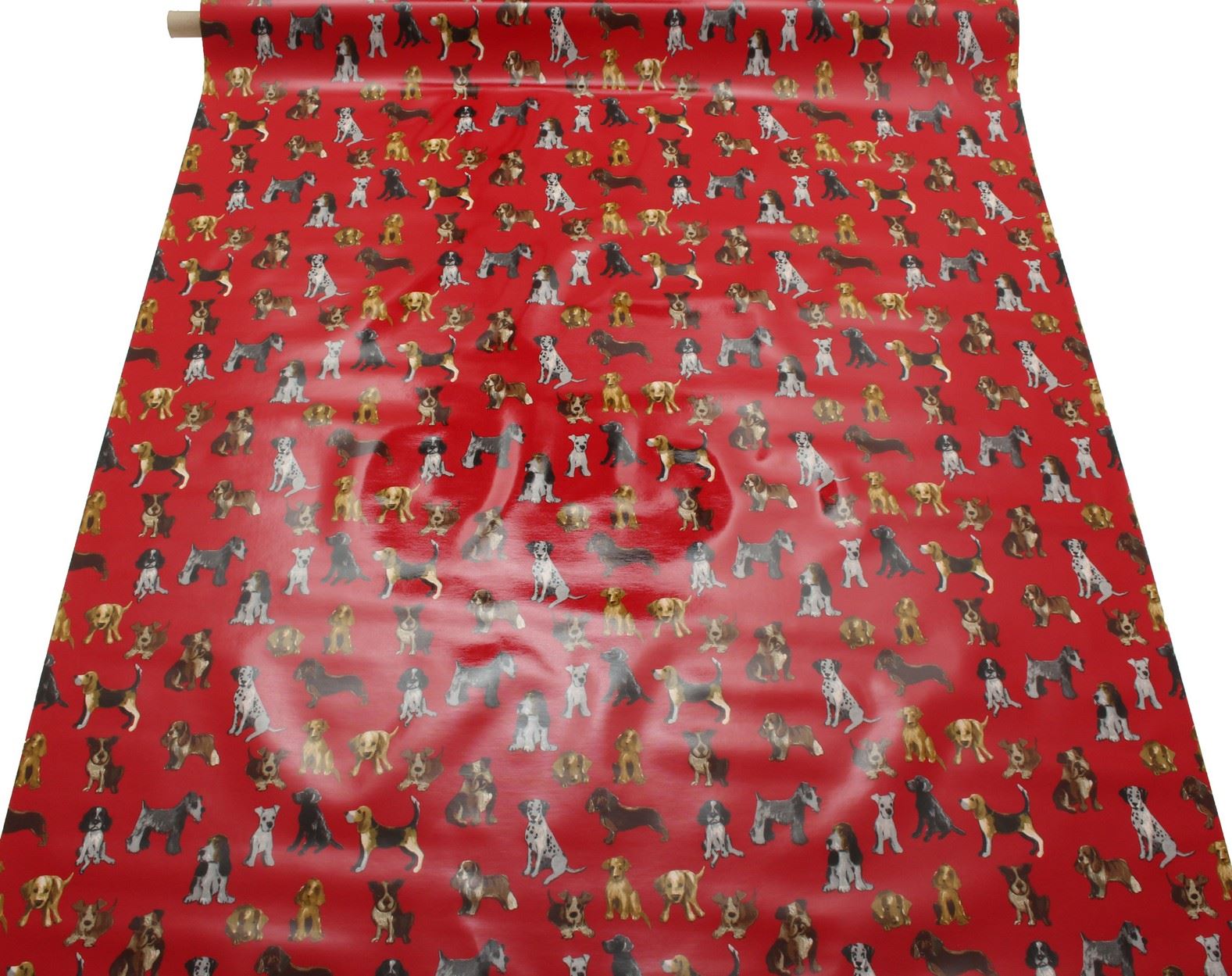 Dog Print Pattern PVC Oilcloth Tablecloth Covering Kitchen Wipeclean