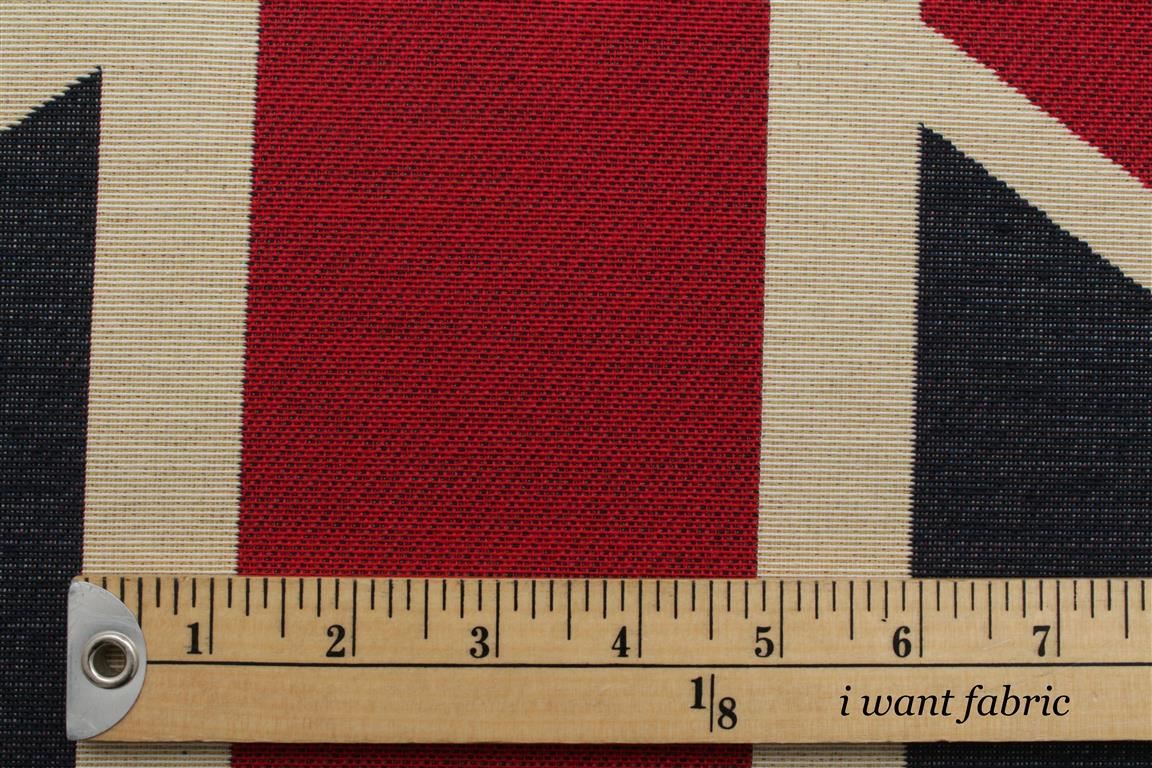 UNION JACK FLAG RETRO HEAVY LINEN LOOK UPHOLSTERY COTTON CUSHION PANEL
