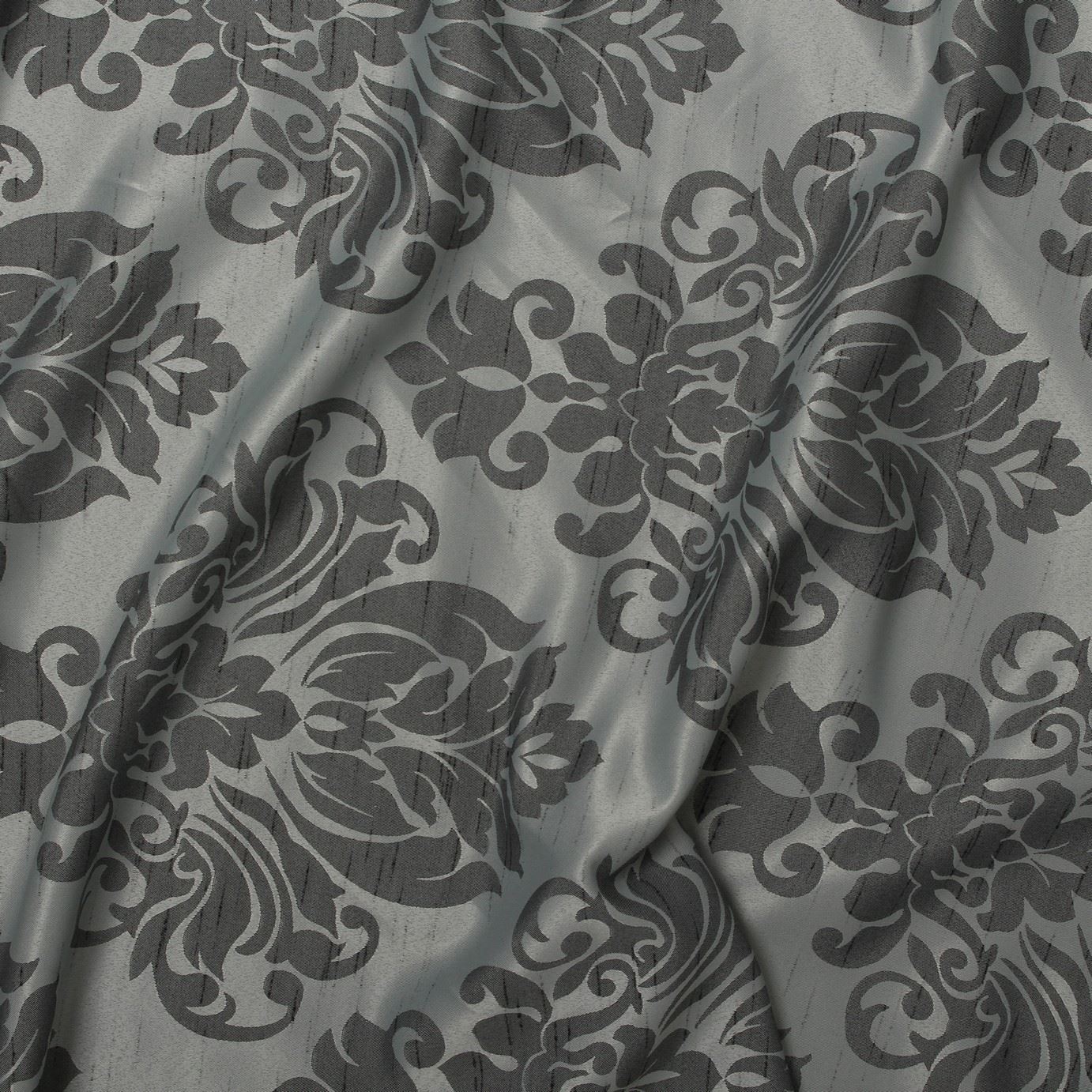 CLASSIC FLORAL FAUX SILK JACQUARD CURTAIN UPHOLSTERY FABRIC - 12 COLOURS - Picture 46 of 56