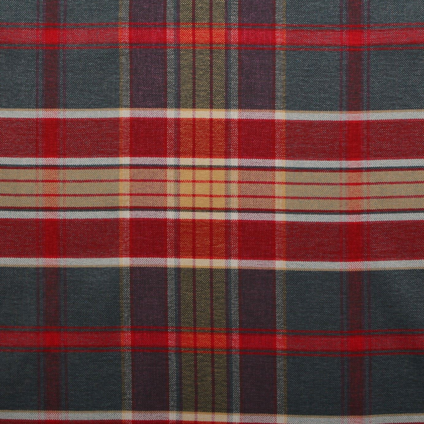 DESIGNER DISCOUNT LINEN LOOK TARTAN CHECK PLAID CURTAIN UPHOLSTERY