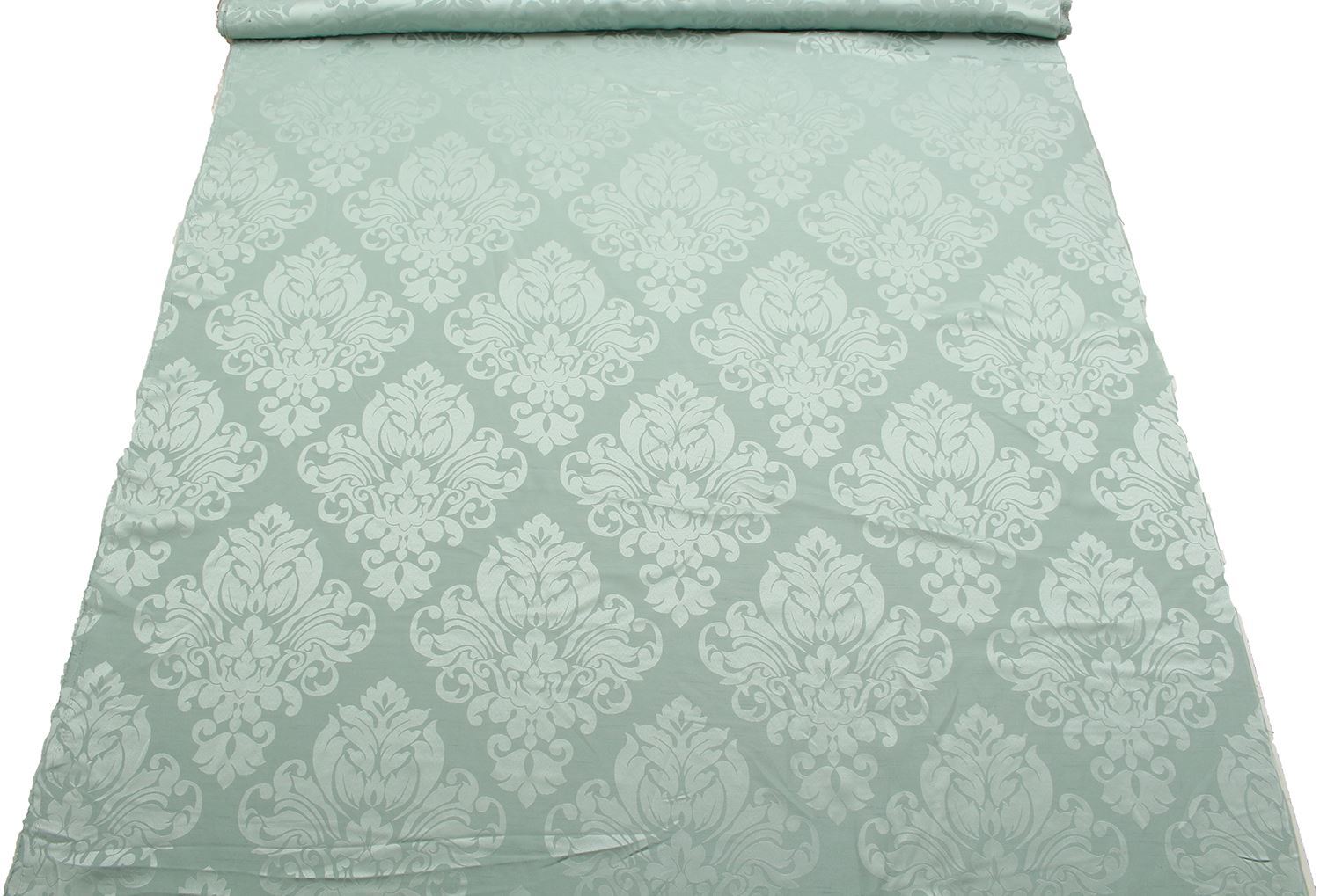 CLASSIC FLORAL FAUX SILK JACQUARD CURTAIN UPHOLSTERY FABRIC - 12 COLOURS - Picture 44 of 56