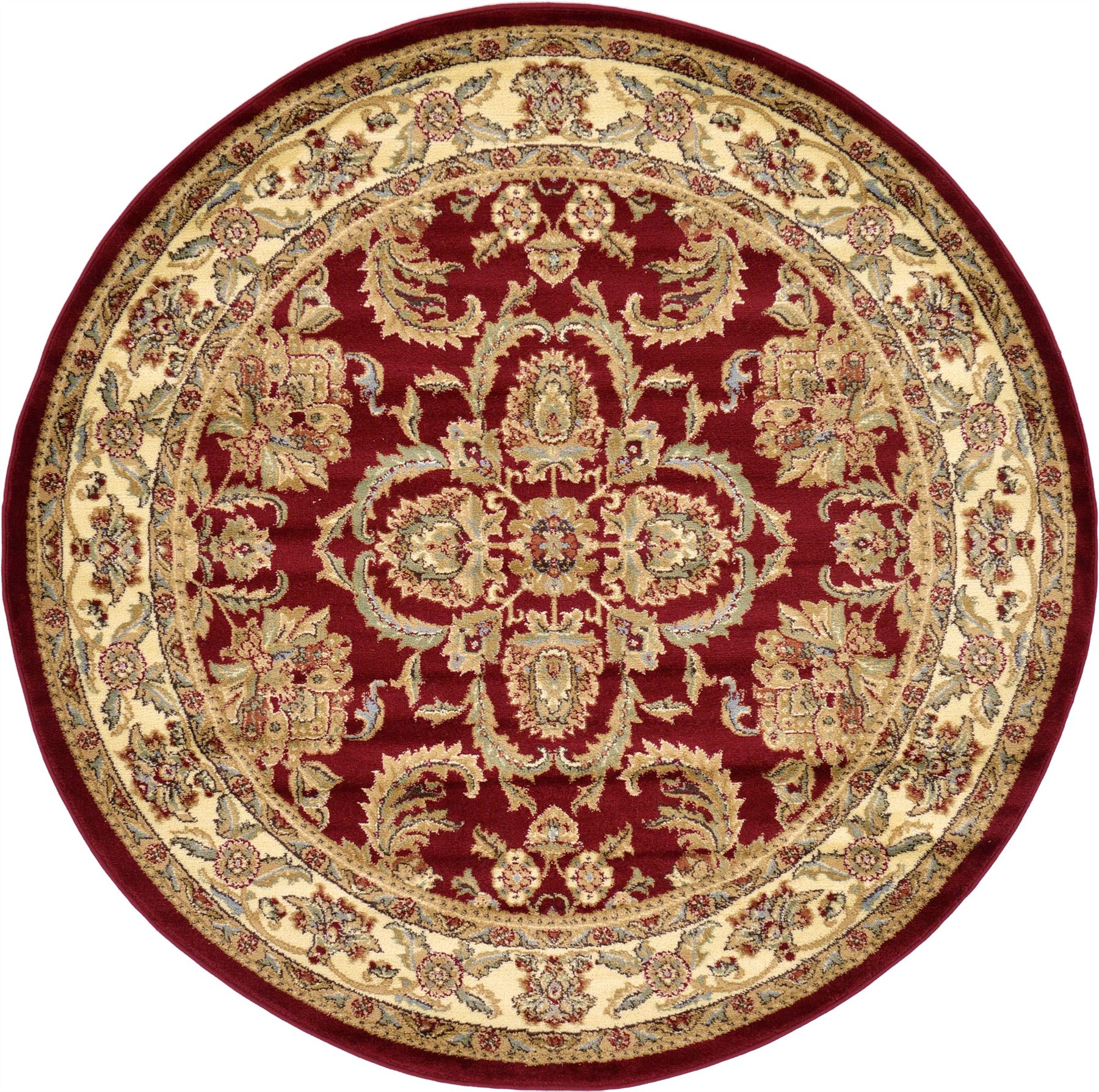 Traditional Medallion Persian Area Rug Oriental Bordered Classic Red