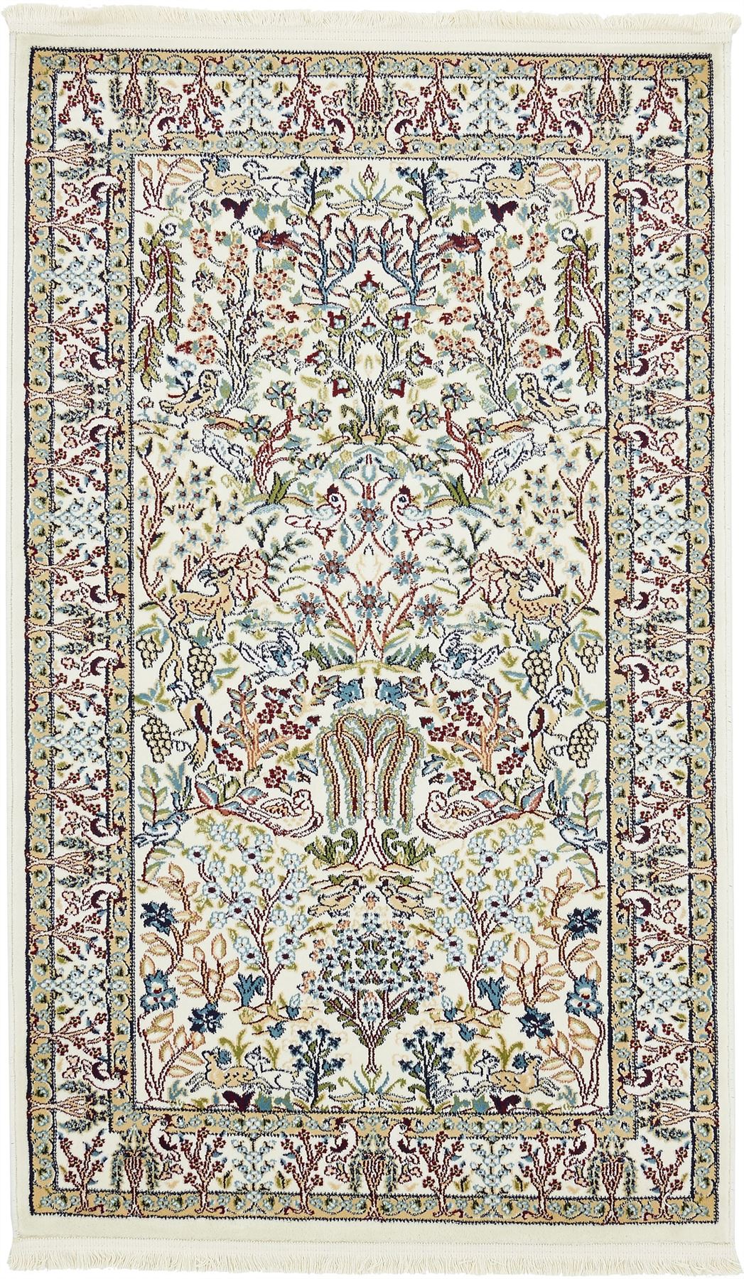 Country Floor Carpet Traditional Area Rug Floral Carpets Fringe