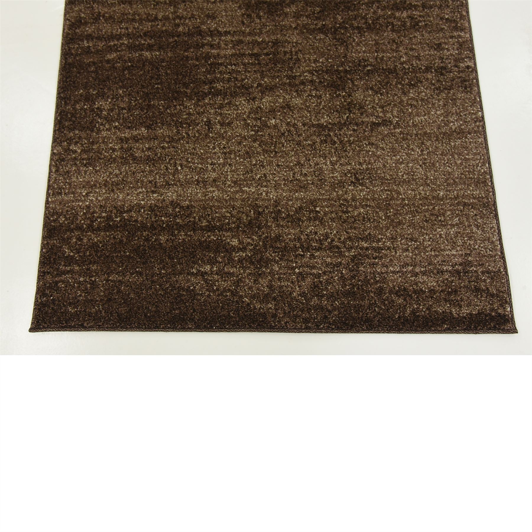 Modern Plain Rugs Soft Thin Pile Area Carpet Brown 3' x 5' Del Mar Rug