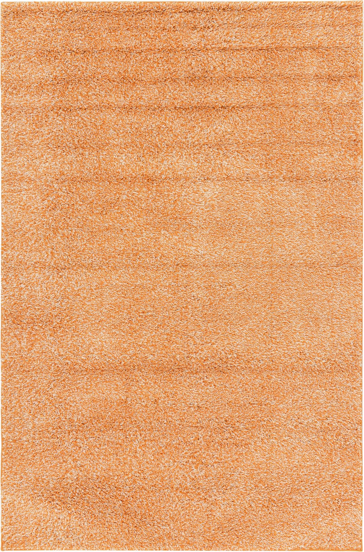 Shaggy Soft Pile Area Rugs Plain Carpet Peach 7' x 10' Solid Basic Rug