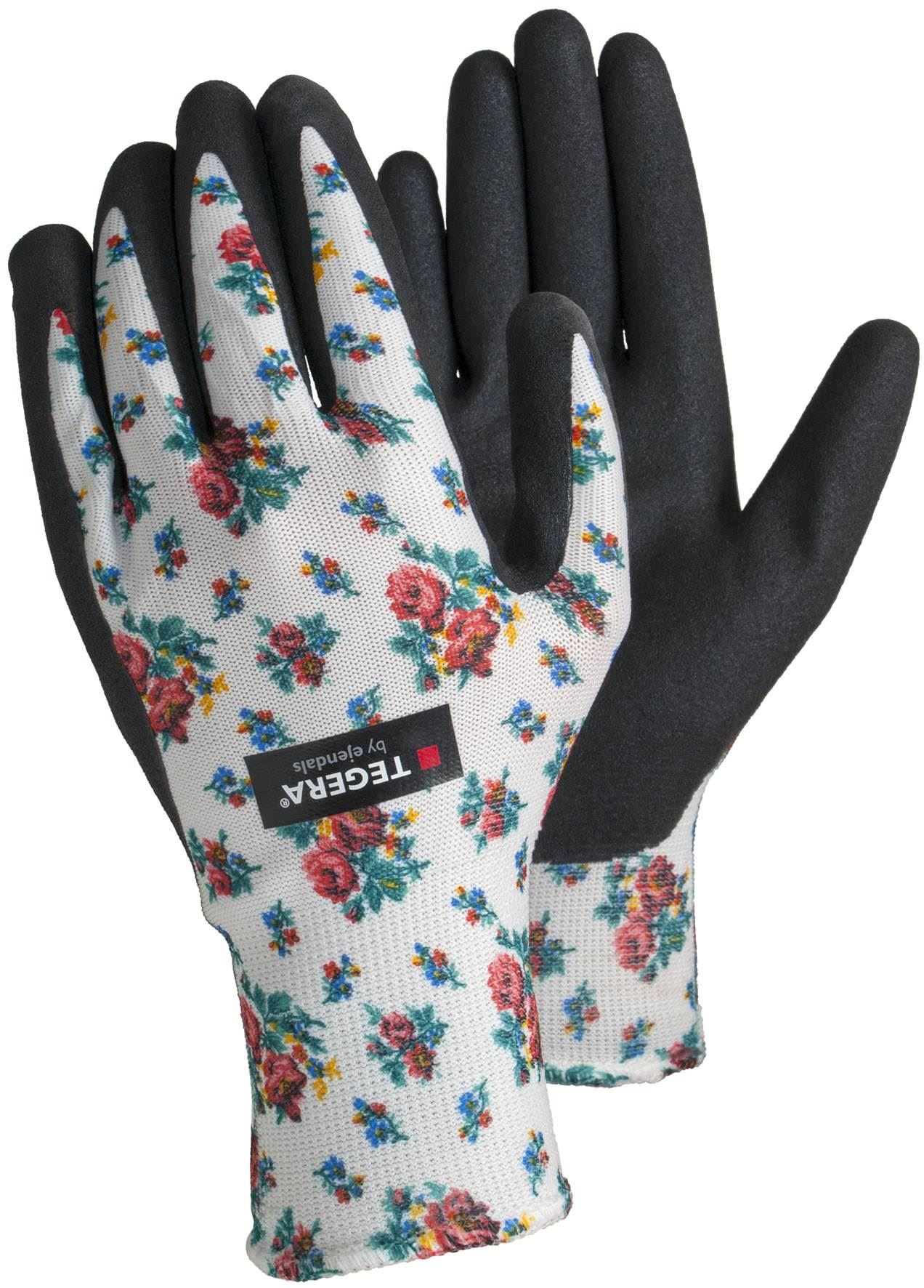 TEGERA Ladies Womens Gardening Gloves Nitrile Letex Free Water Repellent Palm
