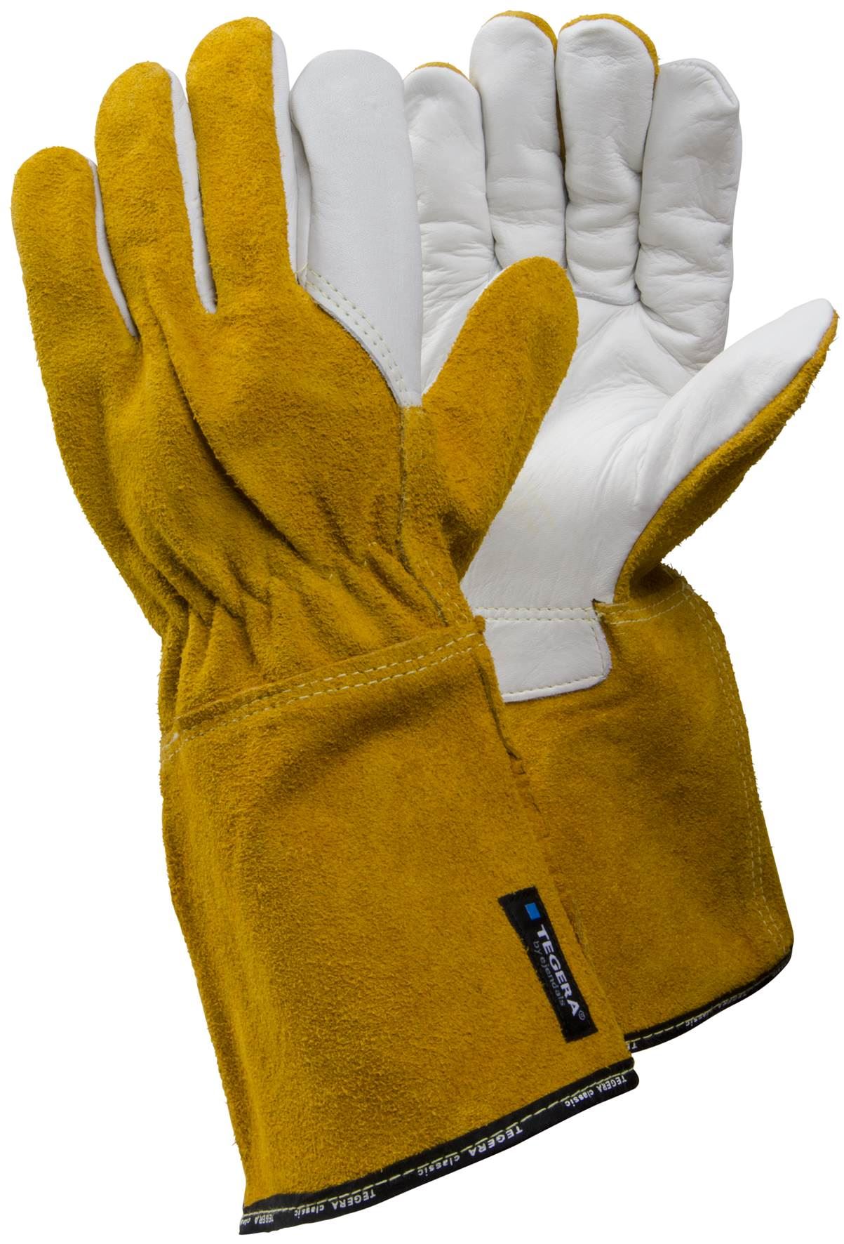 TEGERA Heat Resistant Leather Welding Work Gloves Gauntlets