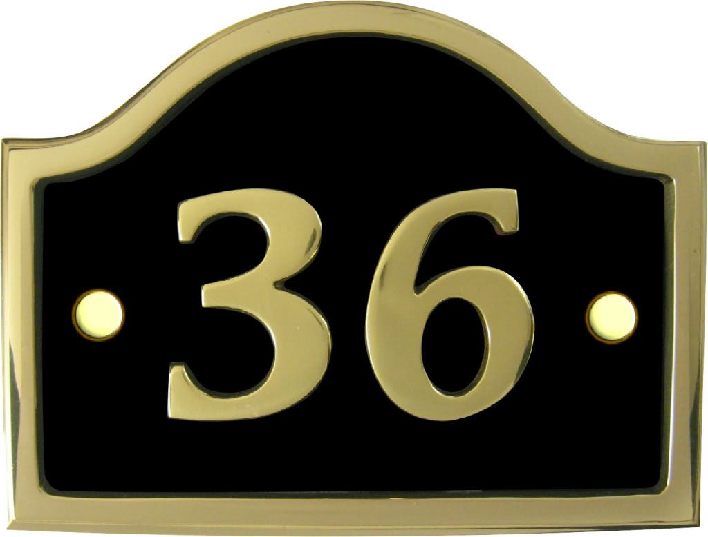 Modern Contemporary Brass Bridge House number plaque eBay