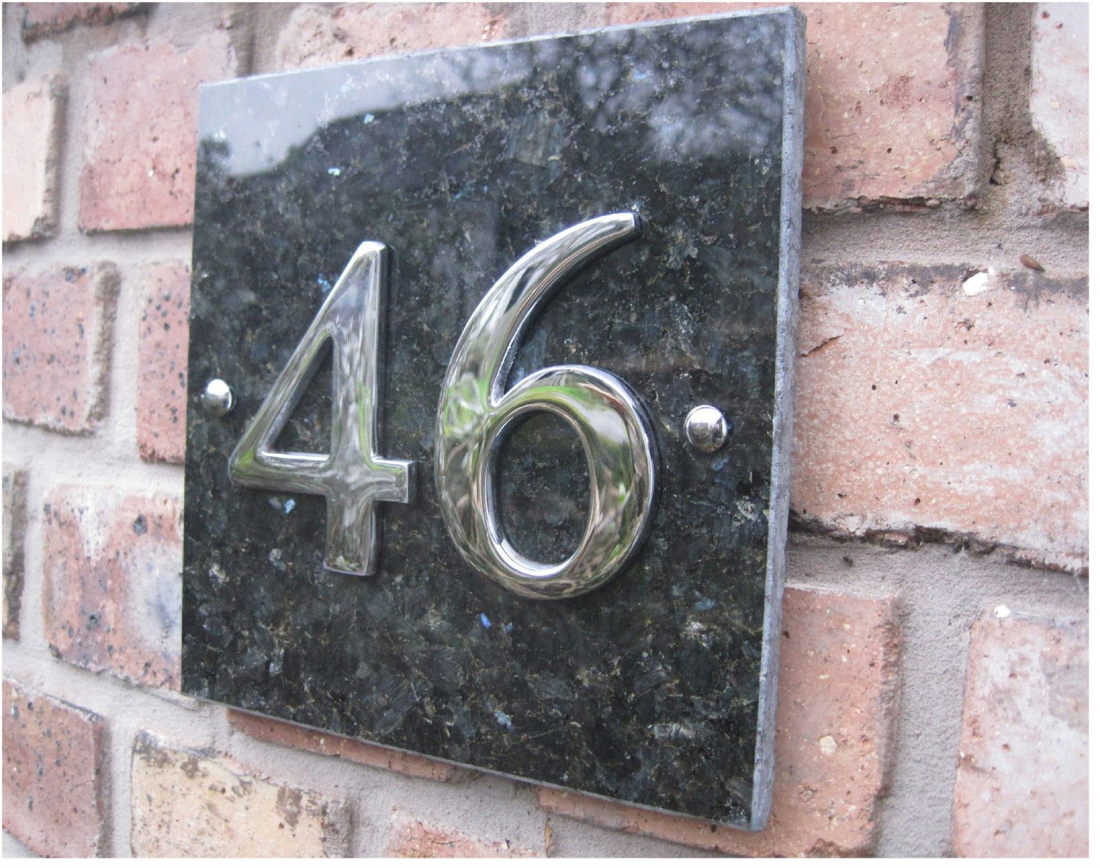 Moderne zeitgemaesse grosse hausnummern 1 99 schiefer granit