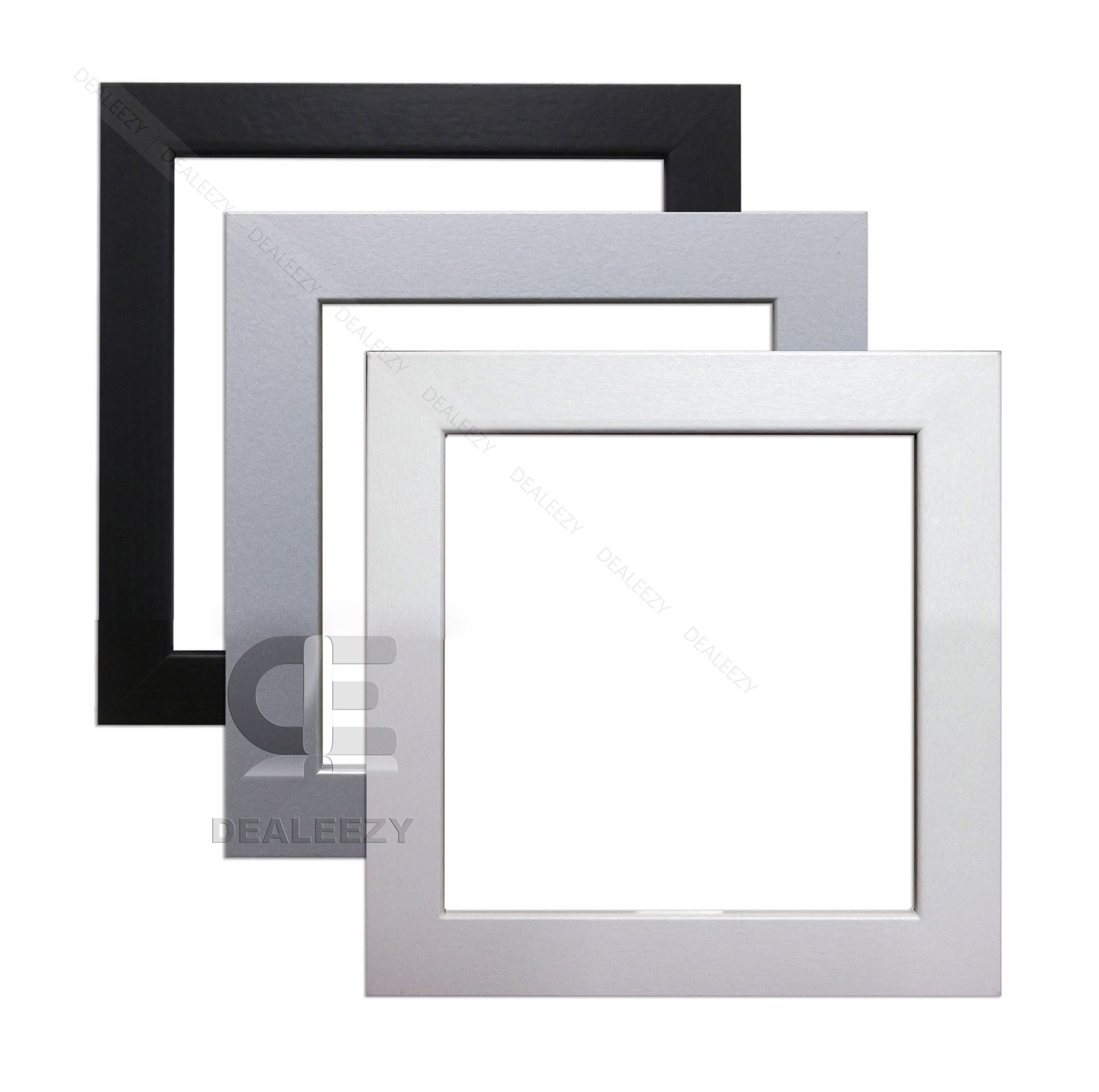Modern Style Square Picture Photo Frames Black White Silver eBay