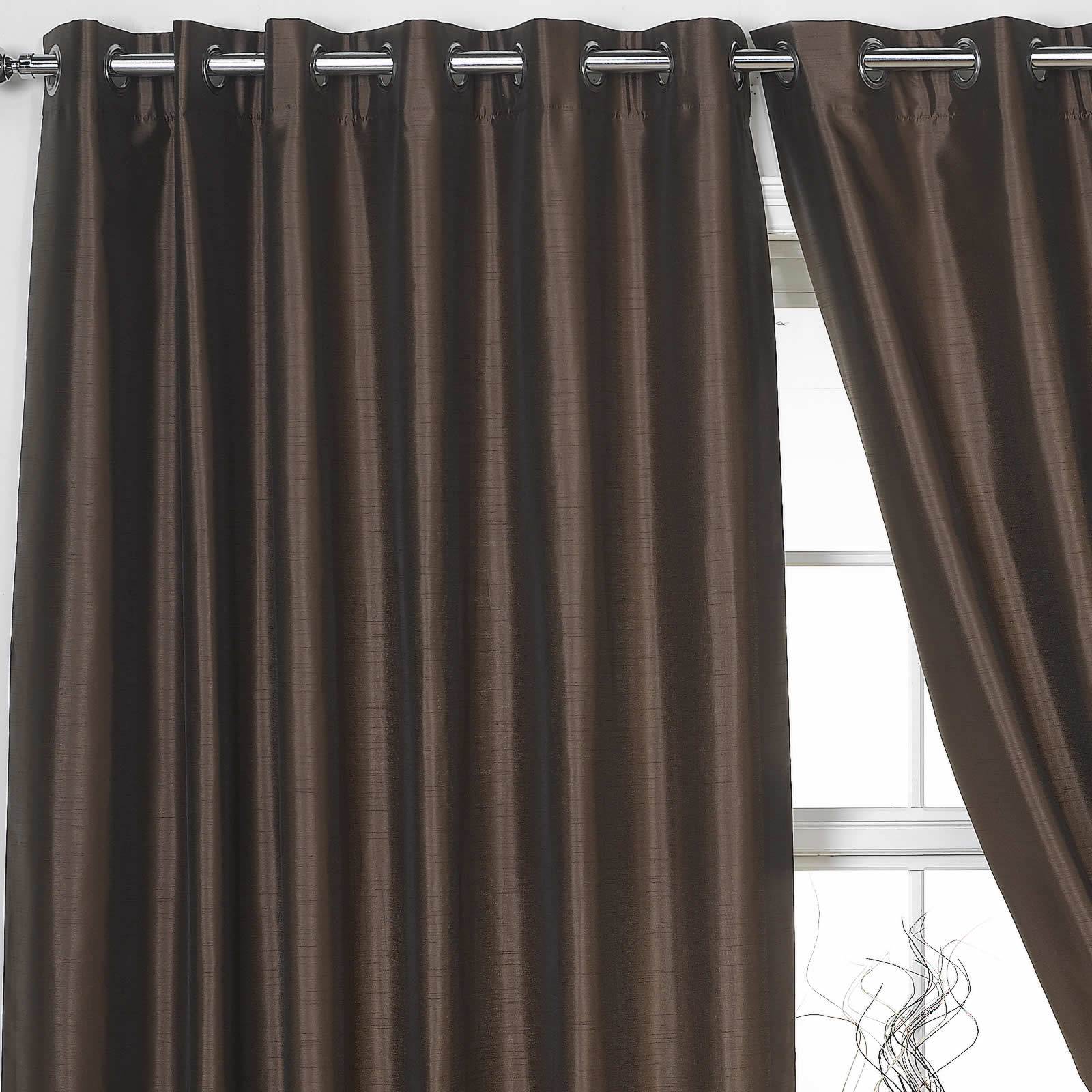 Pair Faux Silk Curtain Ring Top Eyelet Fully Lined Super | fully lined eyelet curtains ring top pair faux silk black Pair Faux Silk Curtain Ring Top Eyelet Fully Lined Super | fully lined eyelet curtains ring top pair faux silk black