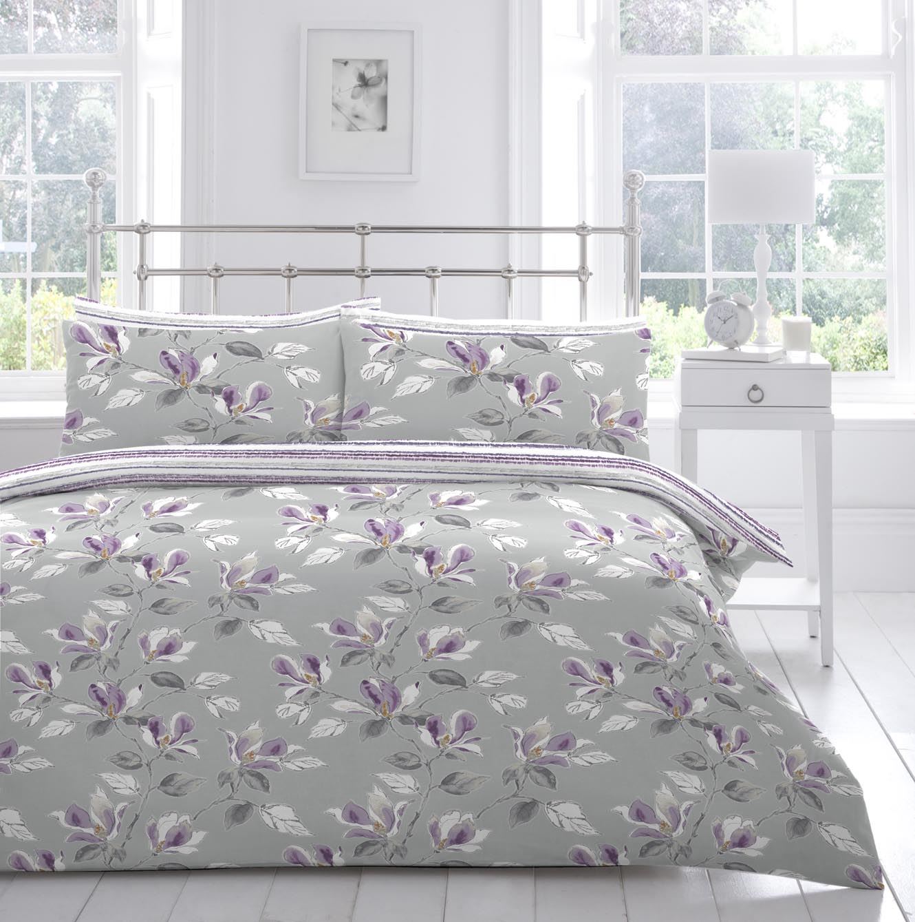 Appletree® Sabille Floral Duvet Cover Cotton Quilt Set Grey - Appletree® Sabille Floral Duvet Cover Cotton Quilt Set Grey appletree® sabille floral duvet cover cotton quilt set grey - appletree® sabille floral duvet cover cotton quilt set grey