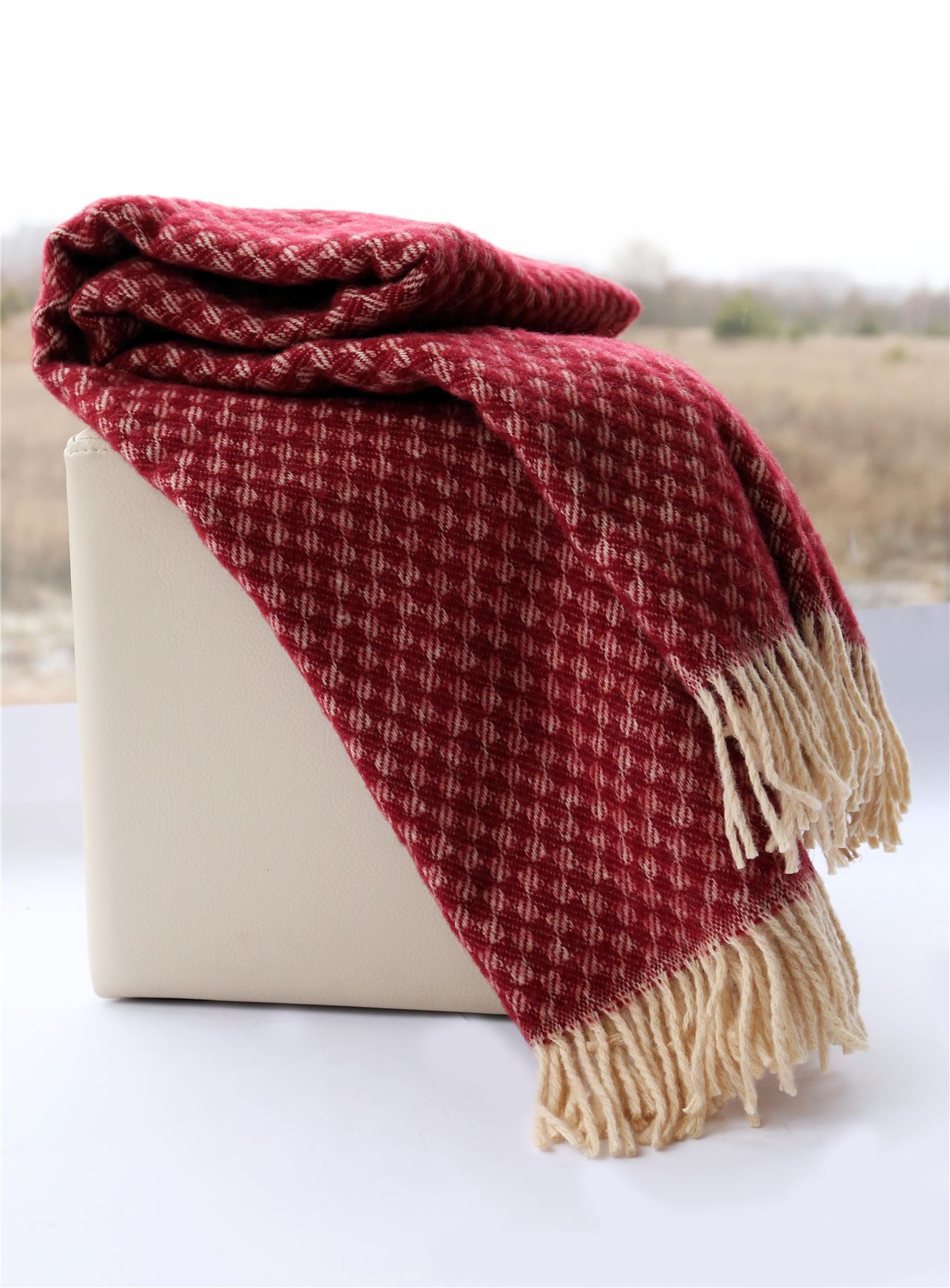 100 NEW ZEALAND WOOL THROW PLAID WOOL BLANKET BEDSPREAD 140cm x 200cm