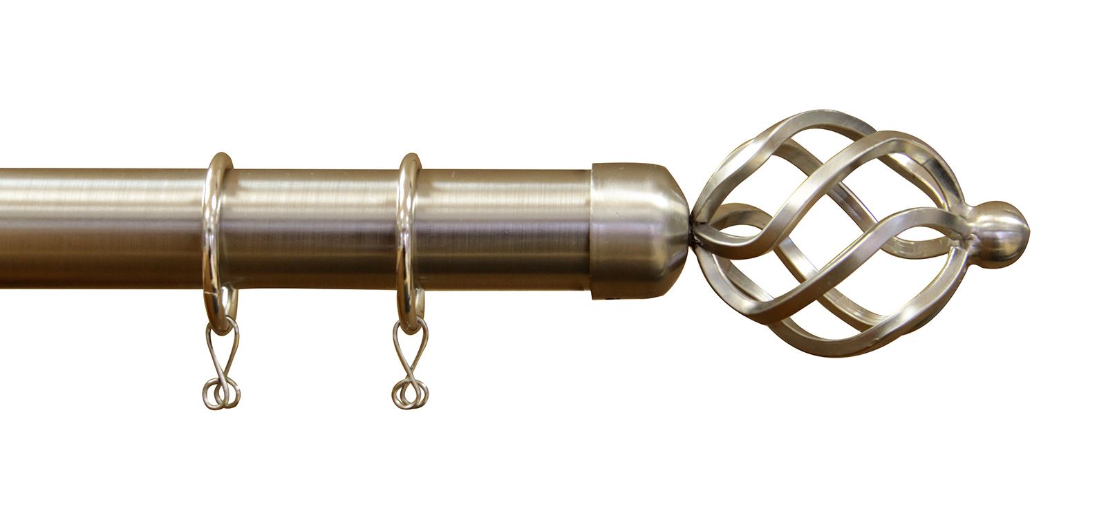 Metal Window Curtain Pole Set Extendable Poles 25/28mm Ball & Cage 120