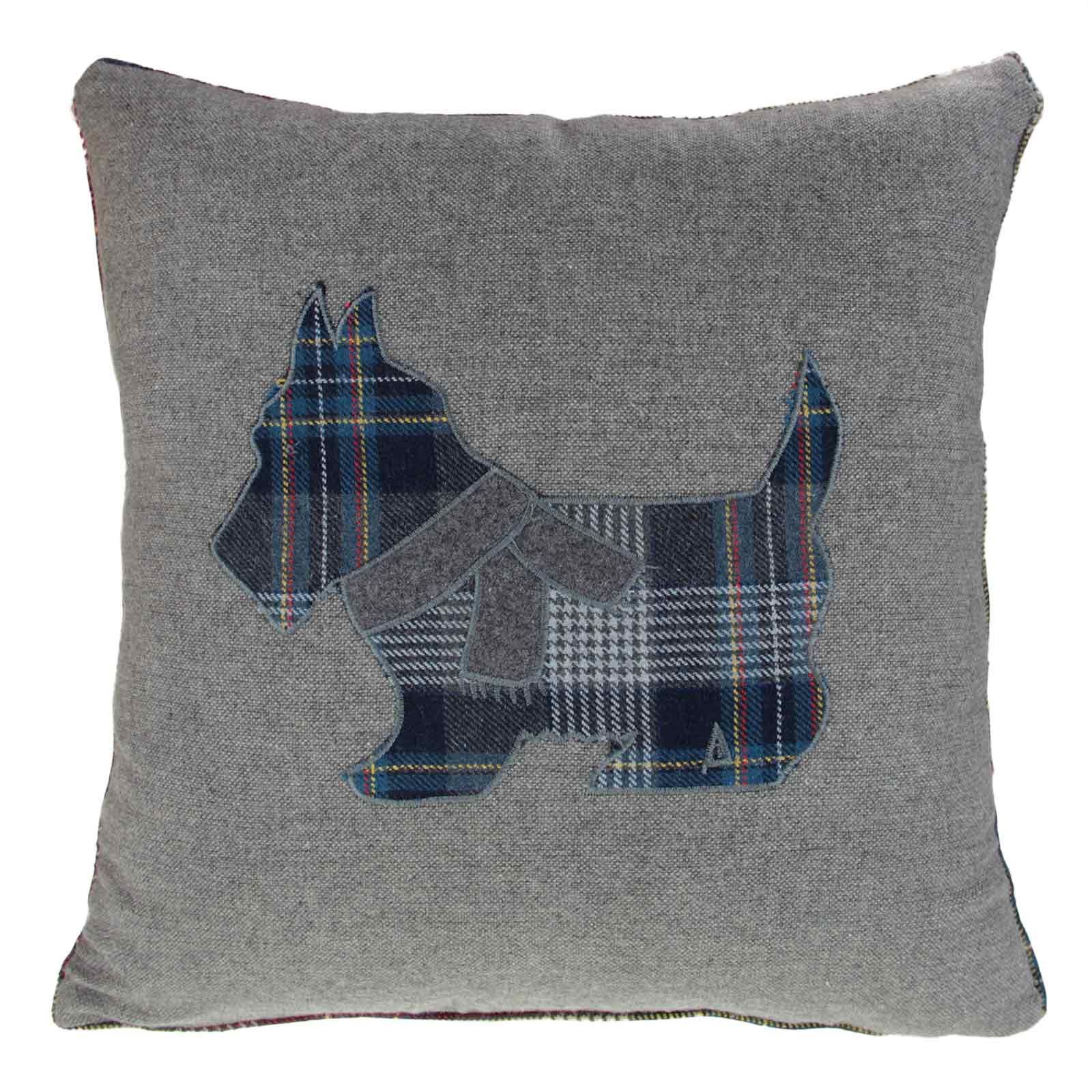 EMBROIDERED WOOL BLEND DECORATIVE CUSHION COVER 18