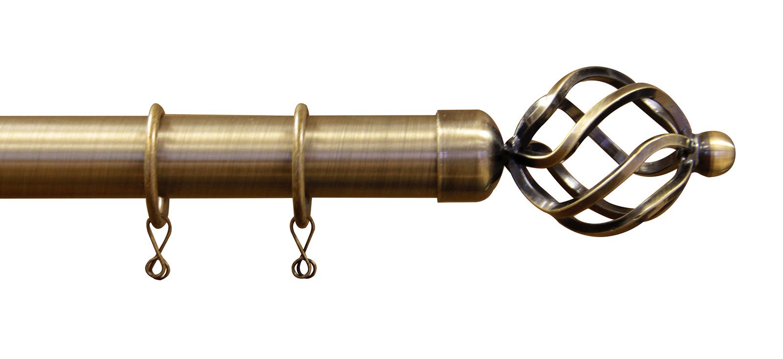 Metal Window Curtain Pole Set Extendable Poles 25/28mm Ball & Cage 120