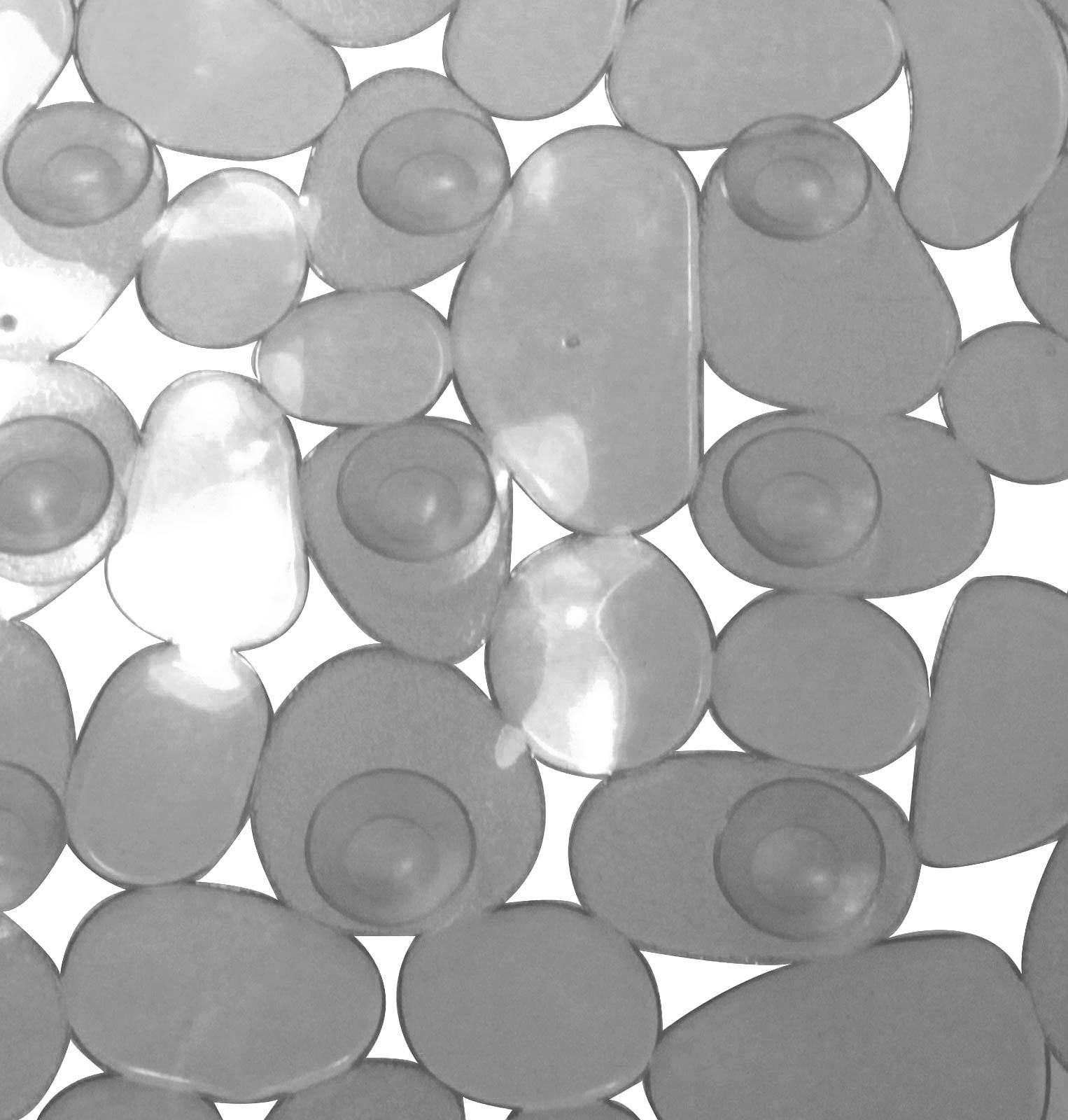 NON SLIP PEBBLE BATH TUB MAT DURABLE PVC ADHESIVE SHOWER MAT 68CM x