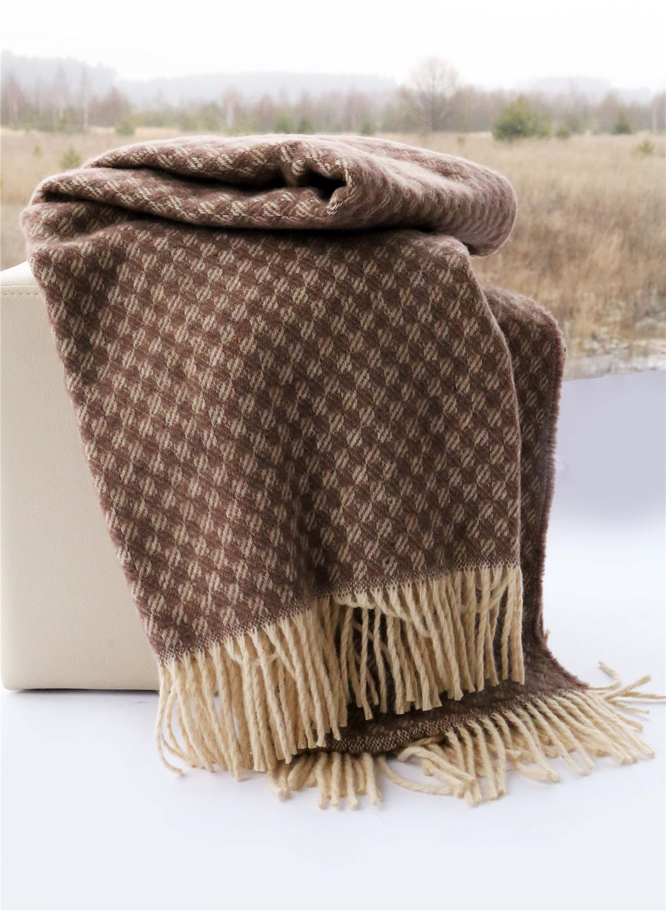 100 NEW ZEALAND WOOL THROW PLAID WOOL BLANKET BEDSPREAD 140cm x 200cm