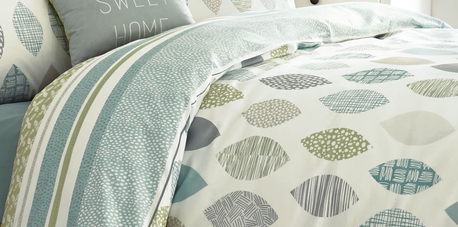 Blue Green Duvet Cover Sweetgalas Appletree Leaf Reversible Duvet Covers Quilt Set 100 Cotton