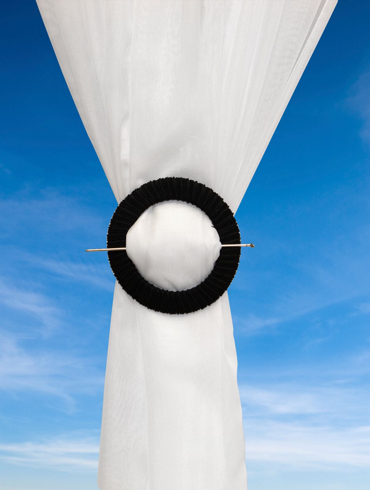 RING PIN BROOCH VOILE CURTAIN HOLDBACKS LUXURY TIE BACK CREAM BLACK eBay