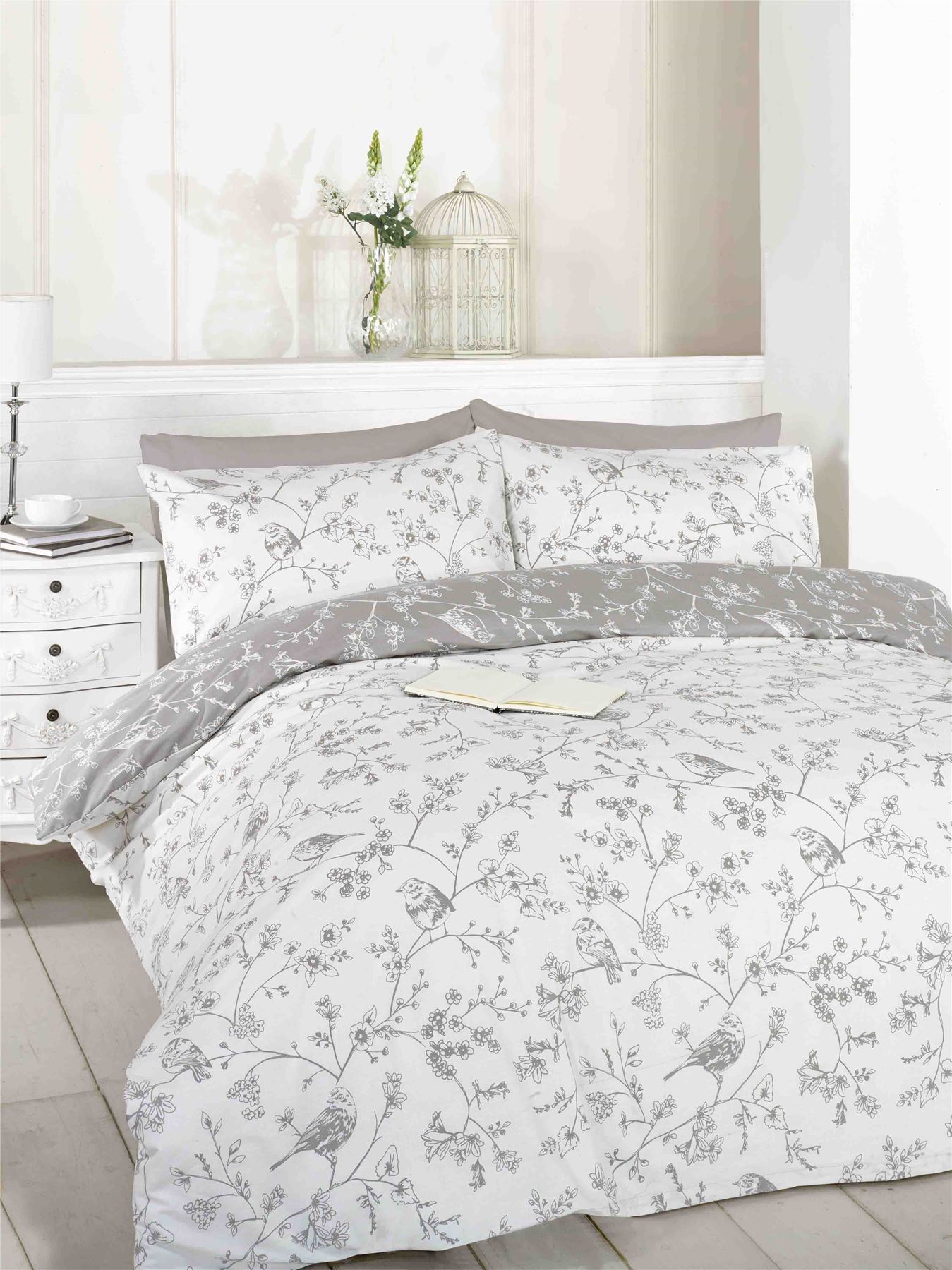Toile Bird Vintage Floral Duvet Cover Quilt Set Pink Teal Toile Bird Vintage Floral Duvet Cover Quilt Set