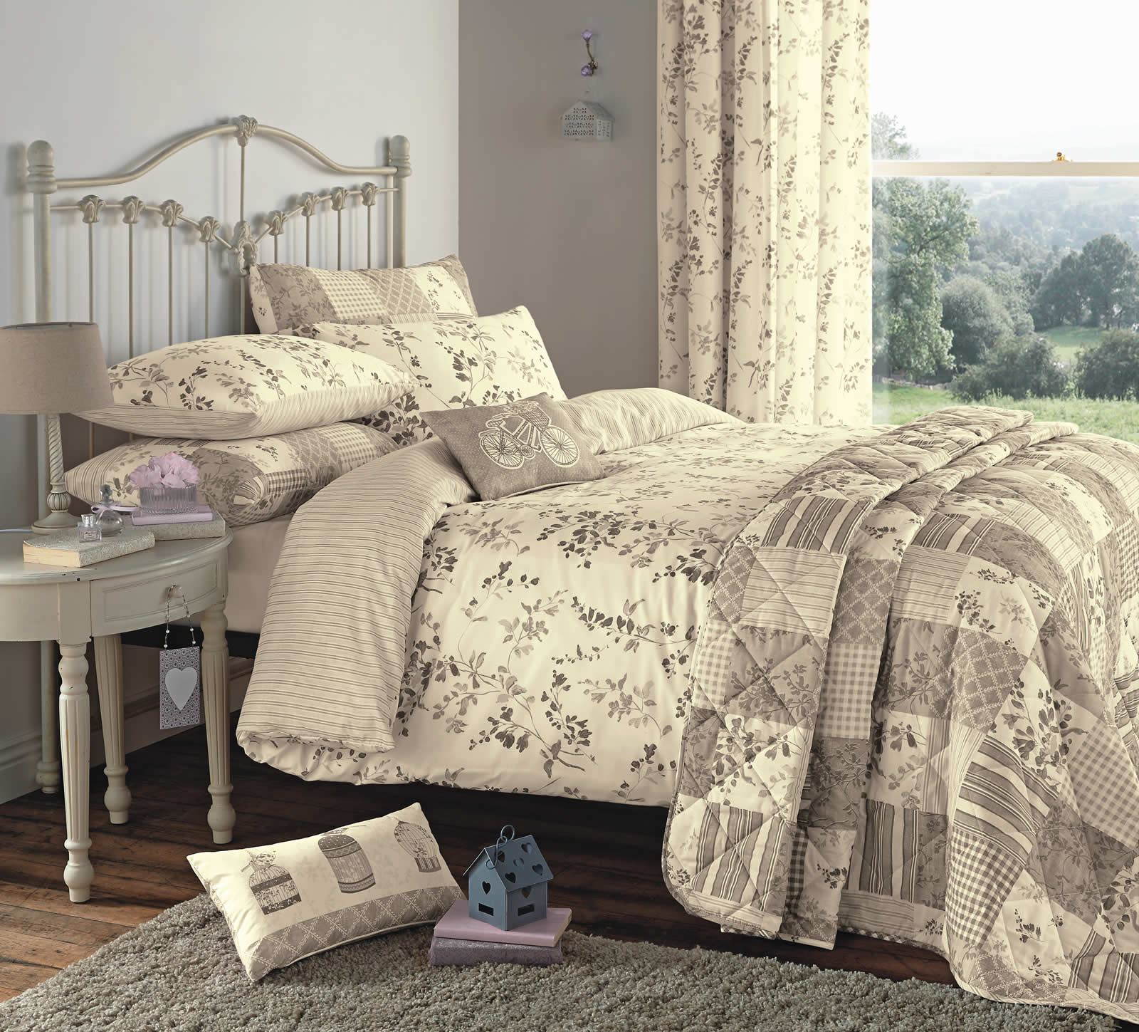 Lila Natural Vintage Duvet Covers & Bedding Quilt Set, Bedspread eBay