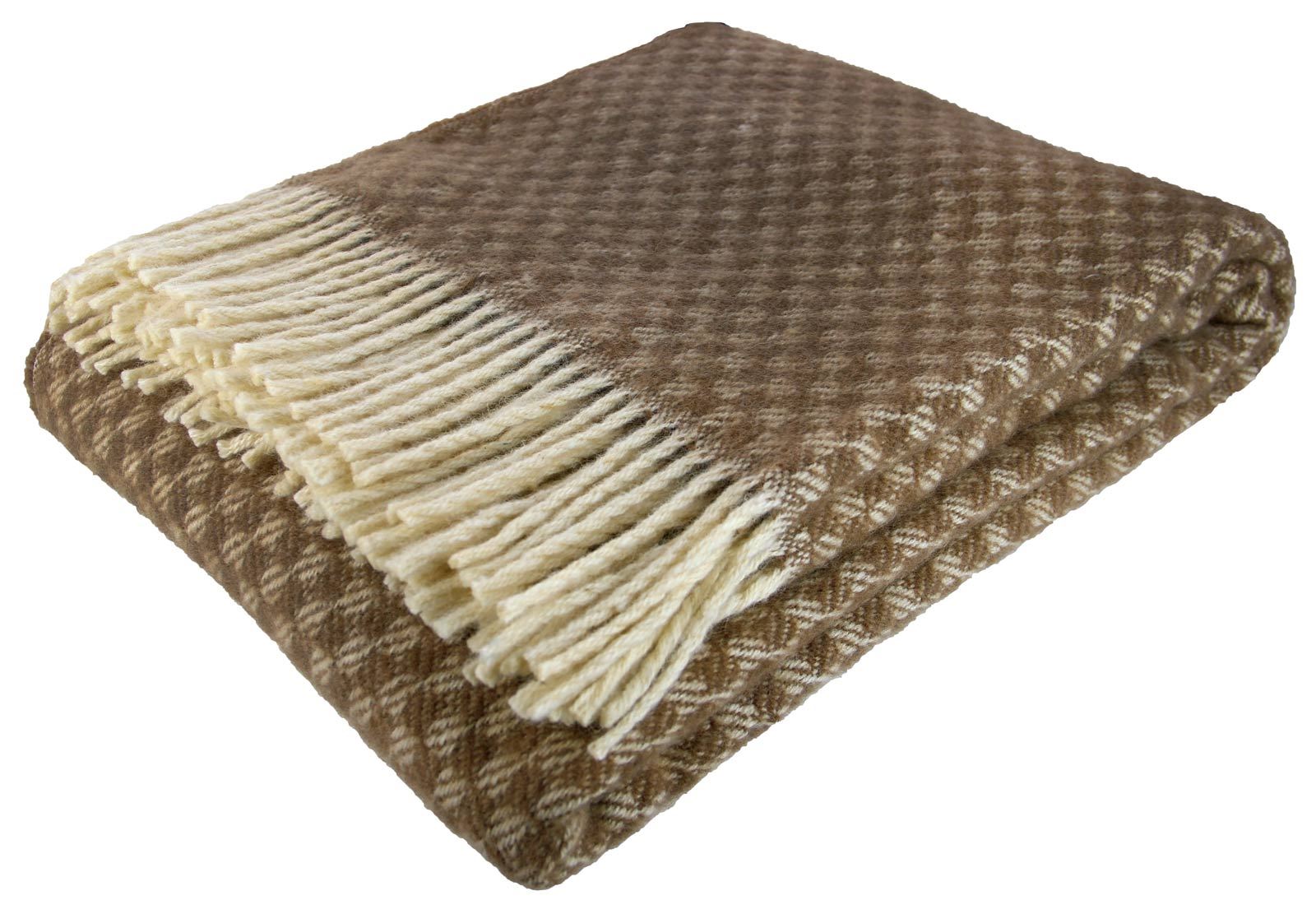 100 NEW ZEALAND WOOL THROW PLAID WOOL BLANKET BEDSPREAD 140cm x 200cm