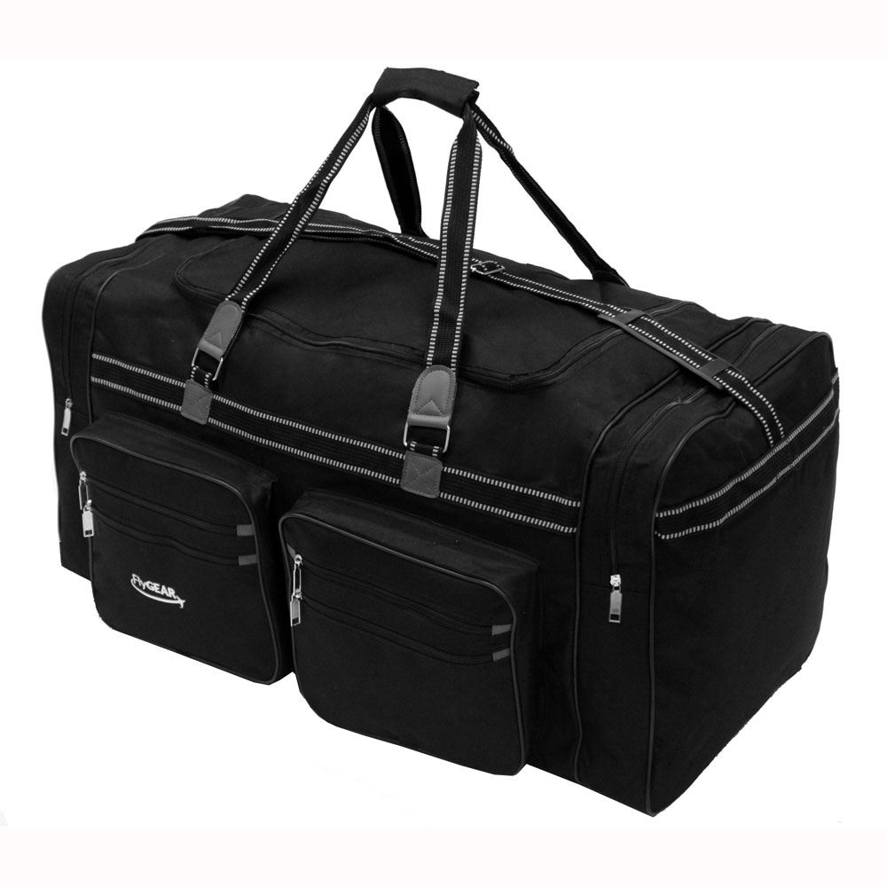 Extra Large Sports Travel Holdall Luggage Carry Cargo Weekend kit Bag Black eBay
