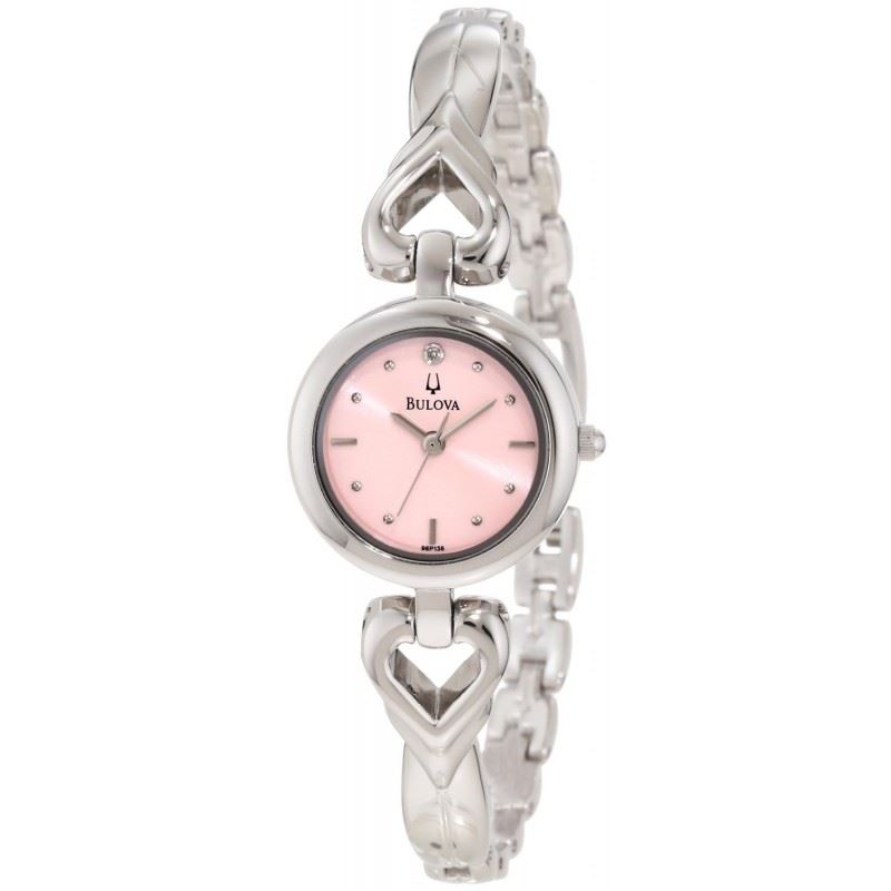 Bulova 96P14 Women's Oval Mother of Pearl Analog Open Link Roman