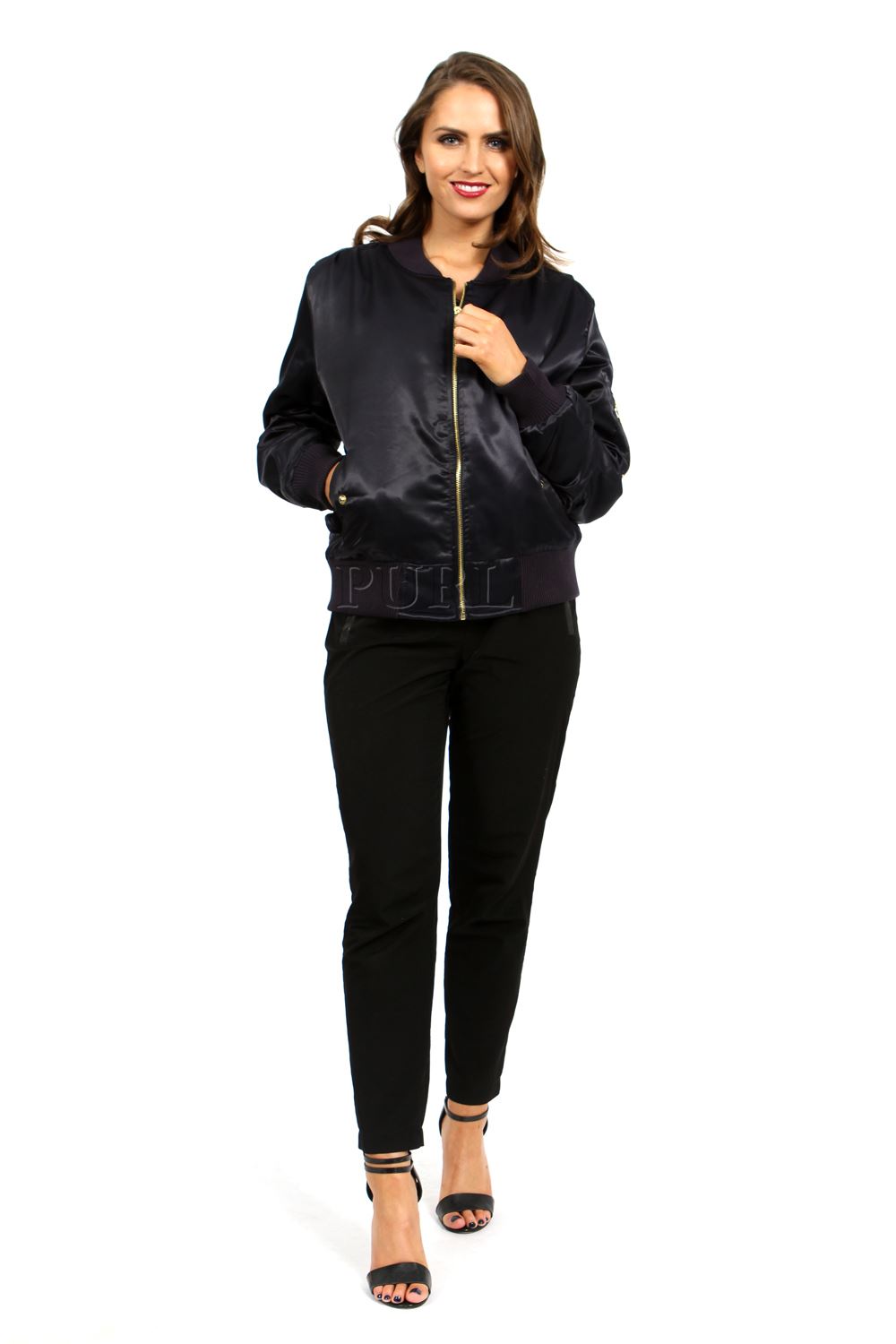 Womens MA1 Vintage Padded Bomber Jacket Satin Army Military Badges Biker UK 626 eBay