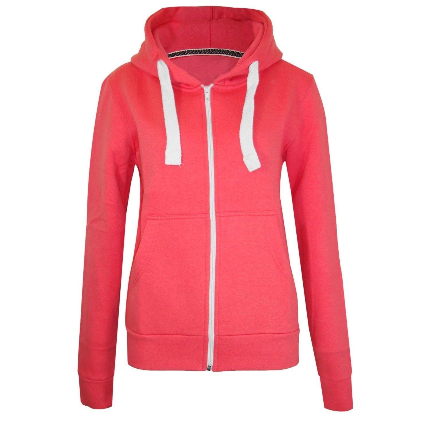 Seamido Women's Colorblock Hoodie Sweater - Full Zip-Up Fleece Sweatshirt With Kangaroo Pockets, Lightweight & Warm For Fall/Winter
