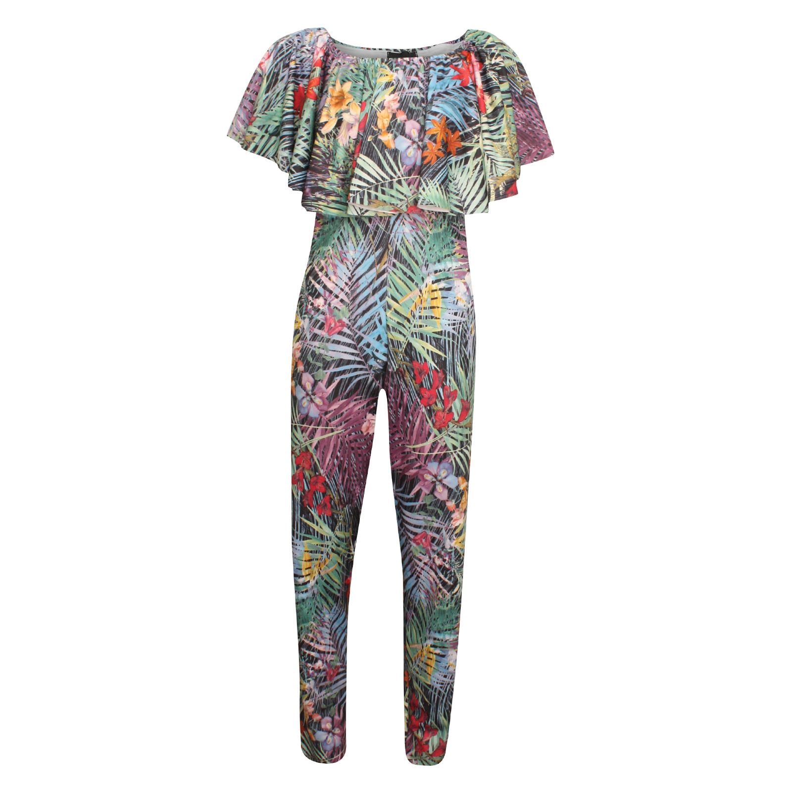 Womens Ladies Summer Floral Tropical JUMPSUITS UK 814 eBay