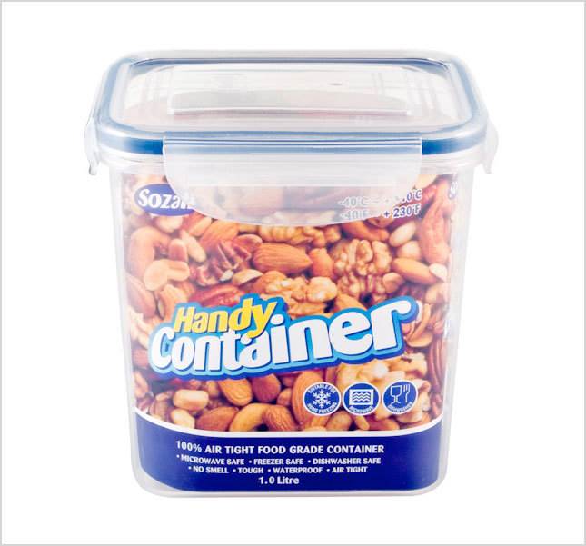 1LITRE PLASTIC FOOD STORAGE CONTAINER TUPPERWARE AIR TIGHT WATERPROOF