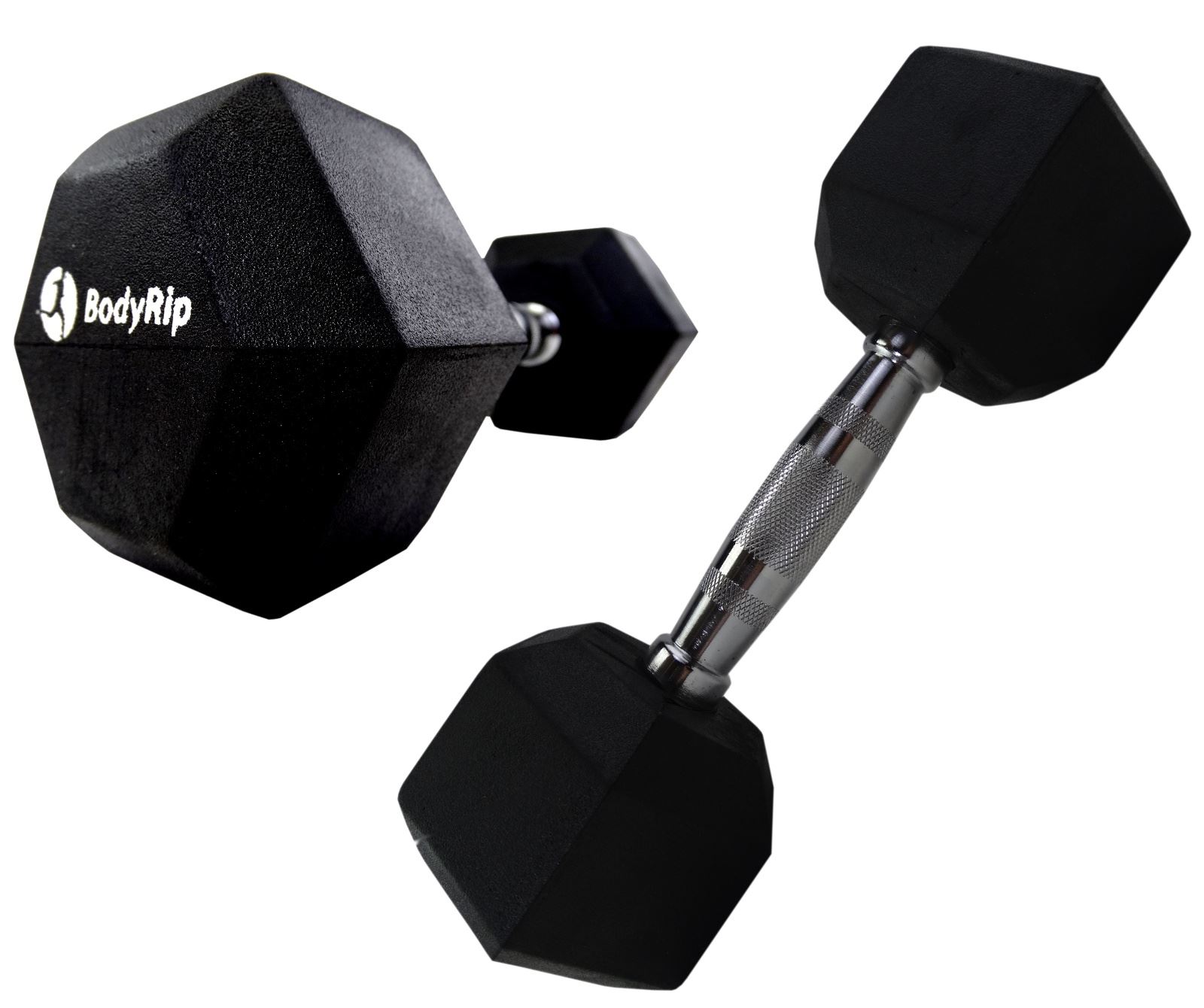 Bodyrip esagonale 2 x 5kg hex gomma rivestiti ergo manubrio ...