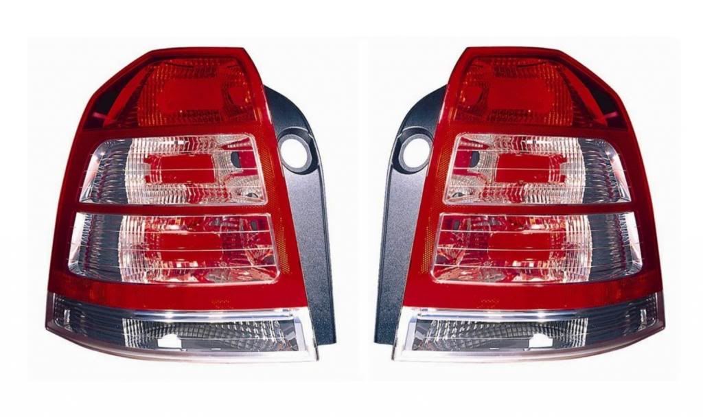 Vauxhall Zafira Mk2 3/2008> Rear Tail Lights Clear Indicator 1 Pair O