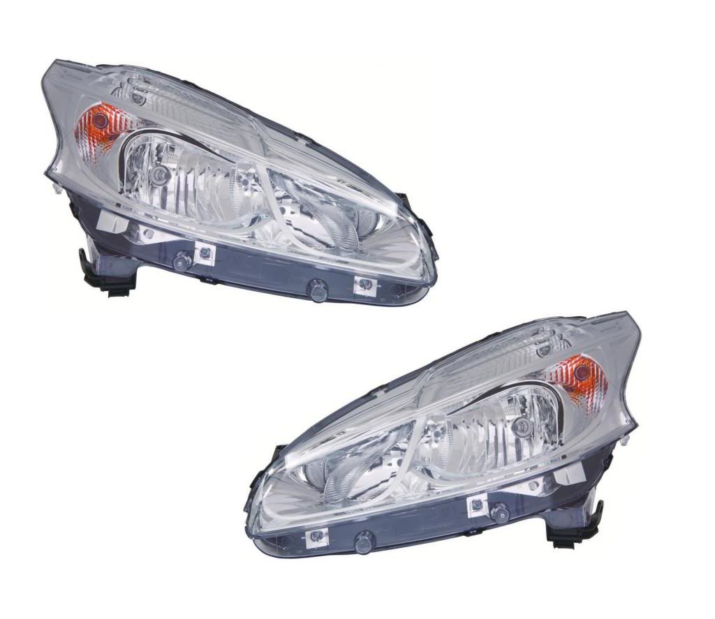 Peugeot 208 Hatchback 2012 Headlights Headlamps Chrome Inner 1 Pair O