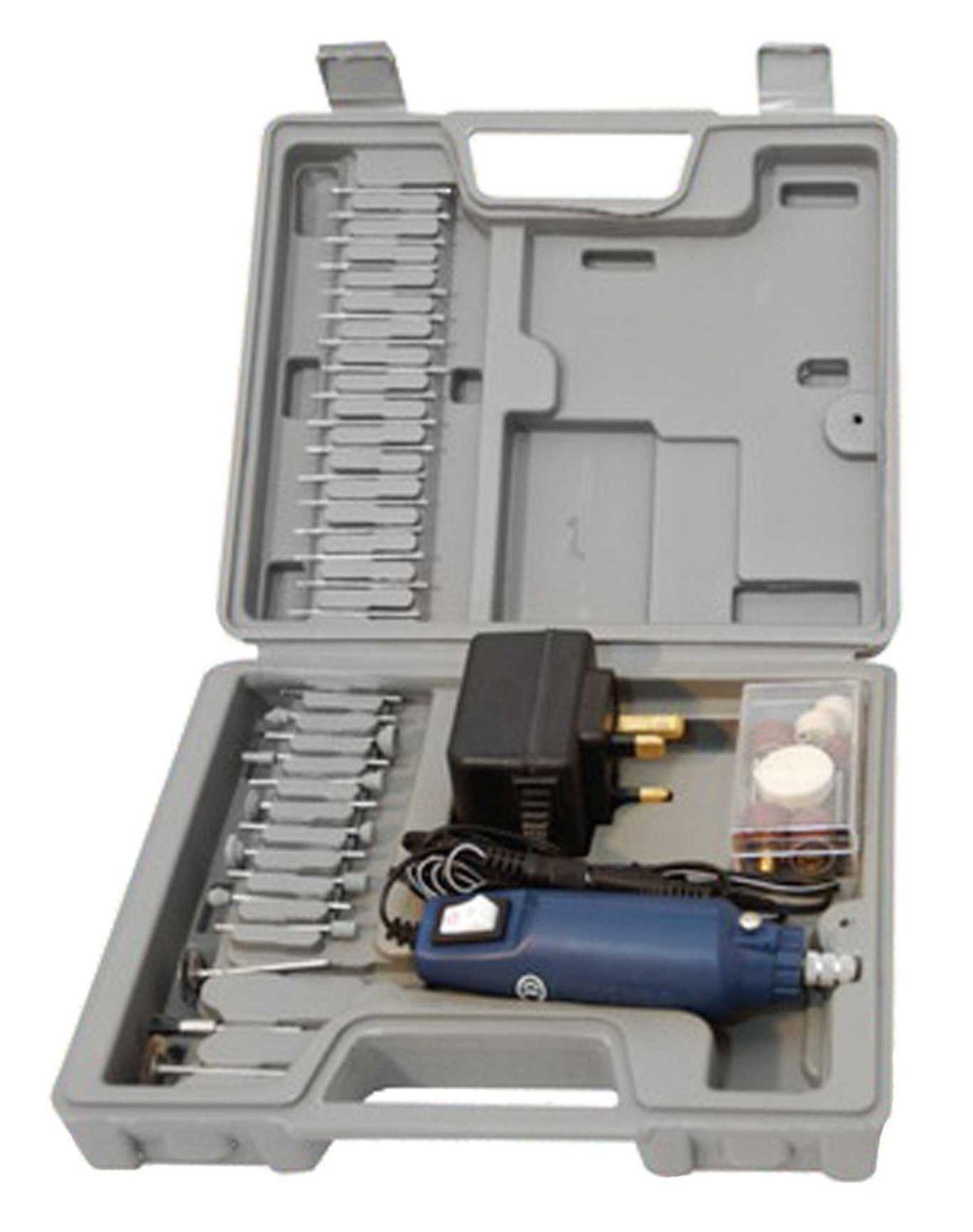 60pc Cordless Dremel Type Mini Rotary Hobby Drill Tool With Case