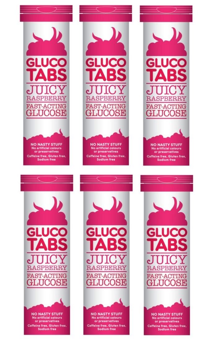 Glucotabs 10 Tablets Raspberry Fast Acting Glucose Gluco Tabs eBay