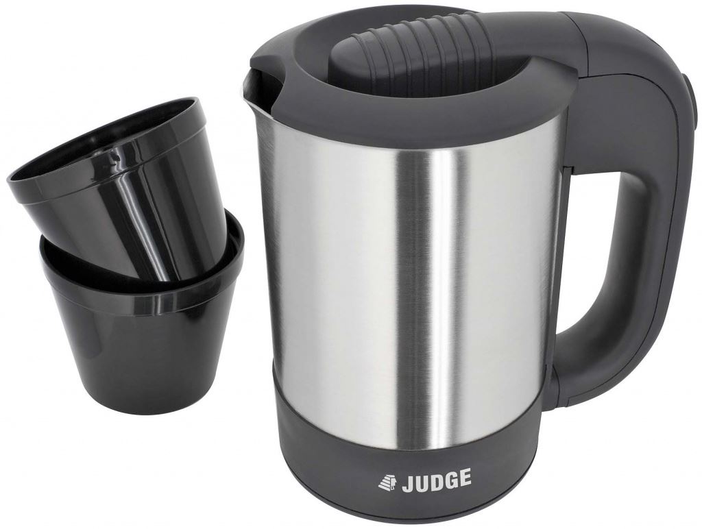 JUDGE ELECTRIC TRAVEL STAINLESS STEEL KETTLE SMALL COMPACT INC 2 CUPS