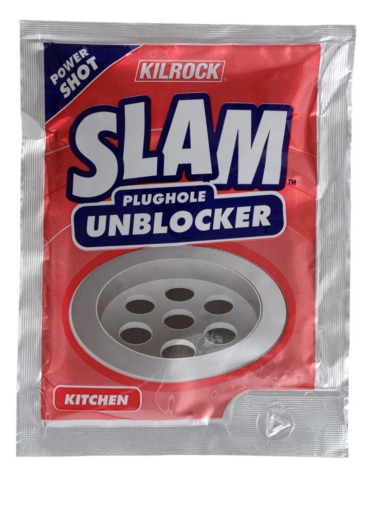 KILROCK SLAM PLUGHOLE KITCHEN SINK CLOGGED DRAIN UNBLOCKER UNBLOCK 60G