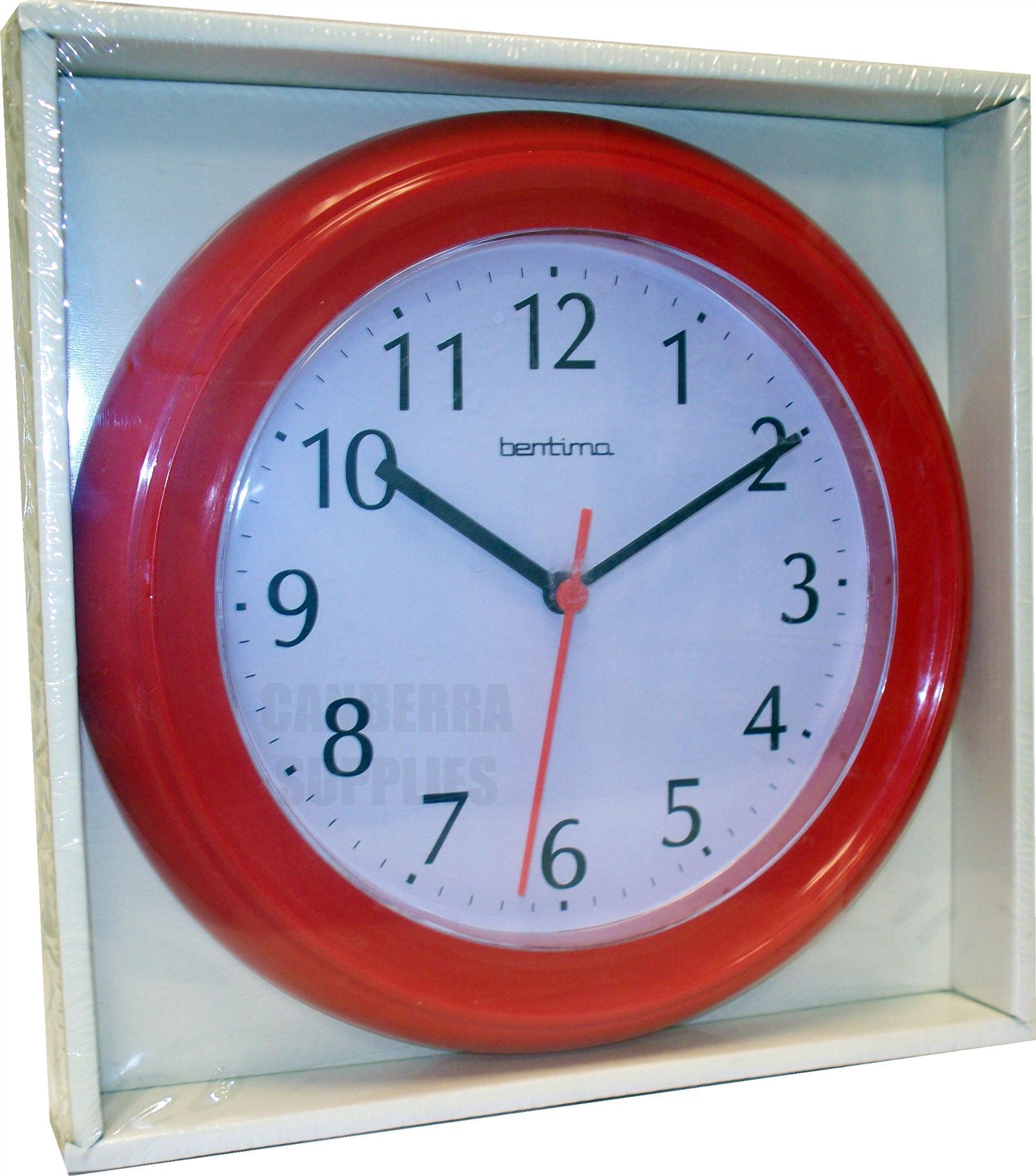 WALL CLOCK KITCHEN BATHROOM BEDROOM OFFICE RED eBay