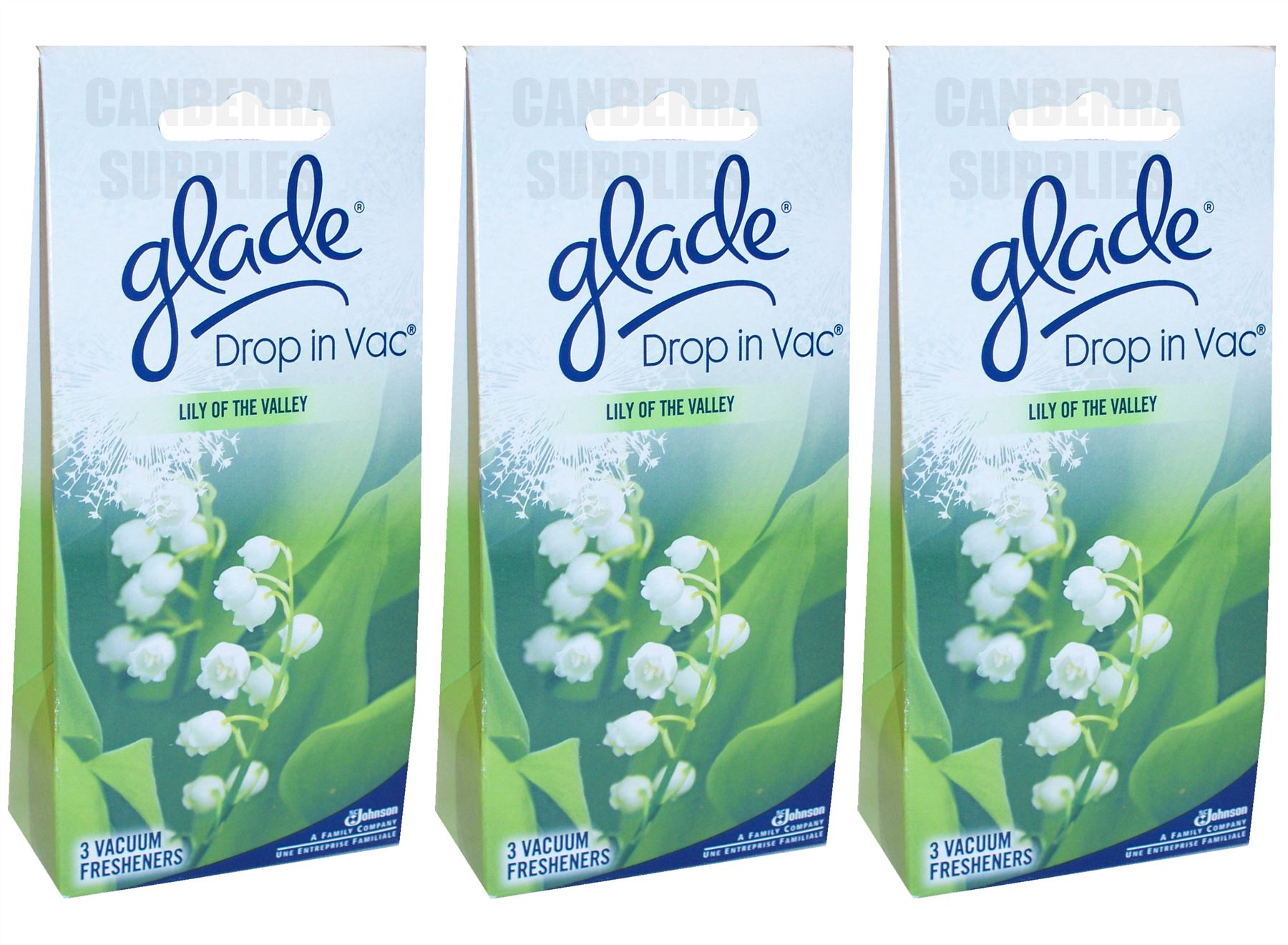 9 x GLADE DROP IN LILY OF THE VALLEY VAN VACUUM FRESHENERS SACHETS eBay