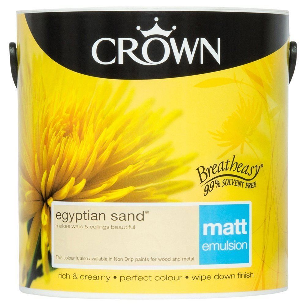 CROWN BREATHEASY EGYPTIAN SAND MATT EMULSION PAINT 2.5L eBay