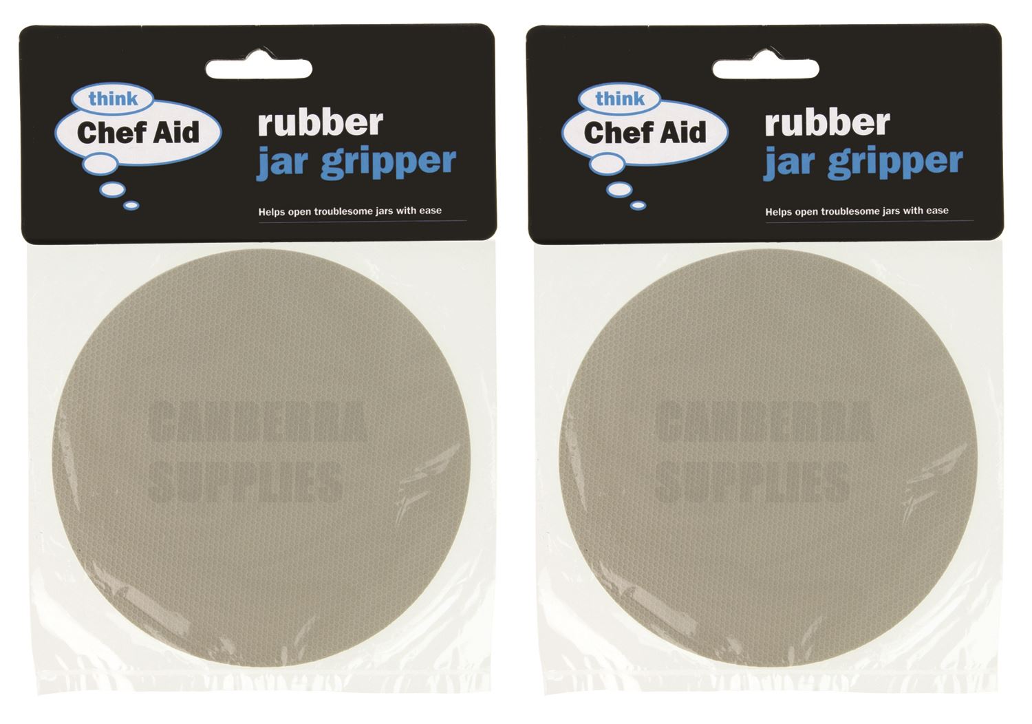 2 X CHEF AID RUBBER JAR & BOTTLE GRIP GRIPPER OPENER HELPS WITH TIGHT