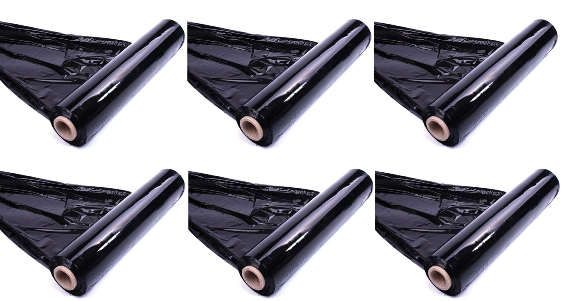 6 x Heavy Duty Black Pallet Stretch Shrink Wrap Film 400mm X 300m eBay