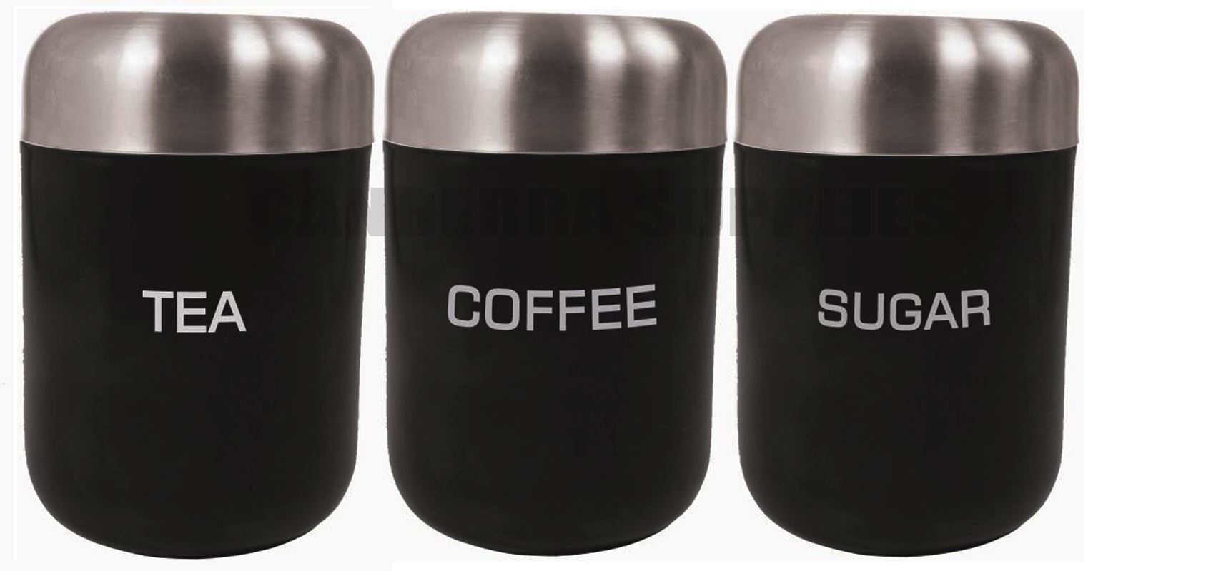 ZODIAC KITCHEN TEA COFFEE SUGAR STORAGE CANISTER JAR CONTAINER SET