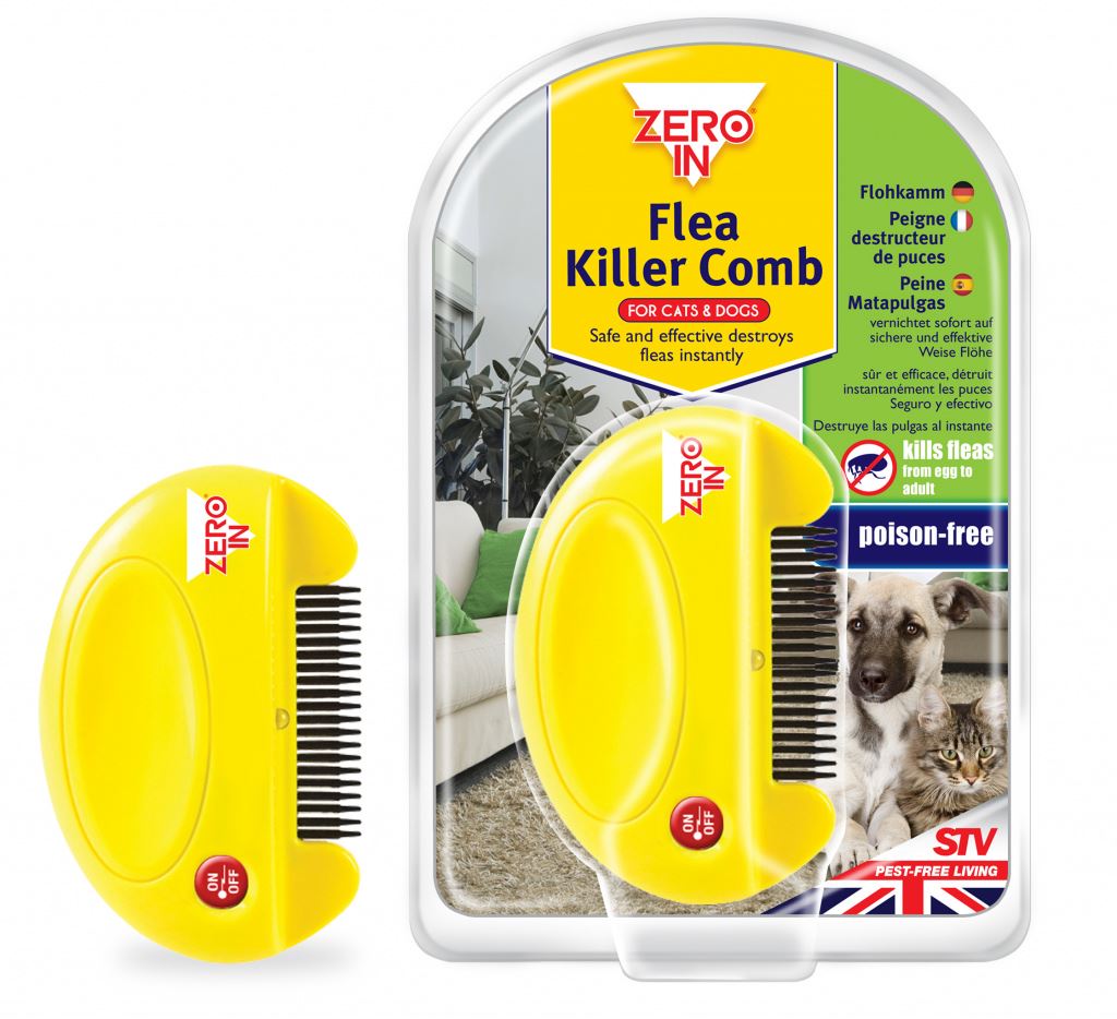 STV ELECTRIC FLEA KILLER COMB FOR PET CATS & DOGS KILLS EGGS FLEAS