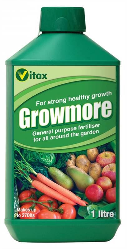 VITAX LIQUID GROWMORE 1 LITRE PLANT FOOD FEED FERTILISER FRUIT VEG 